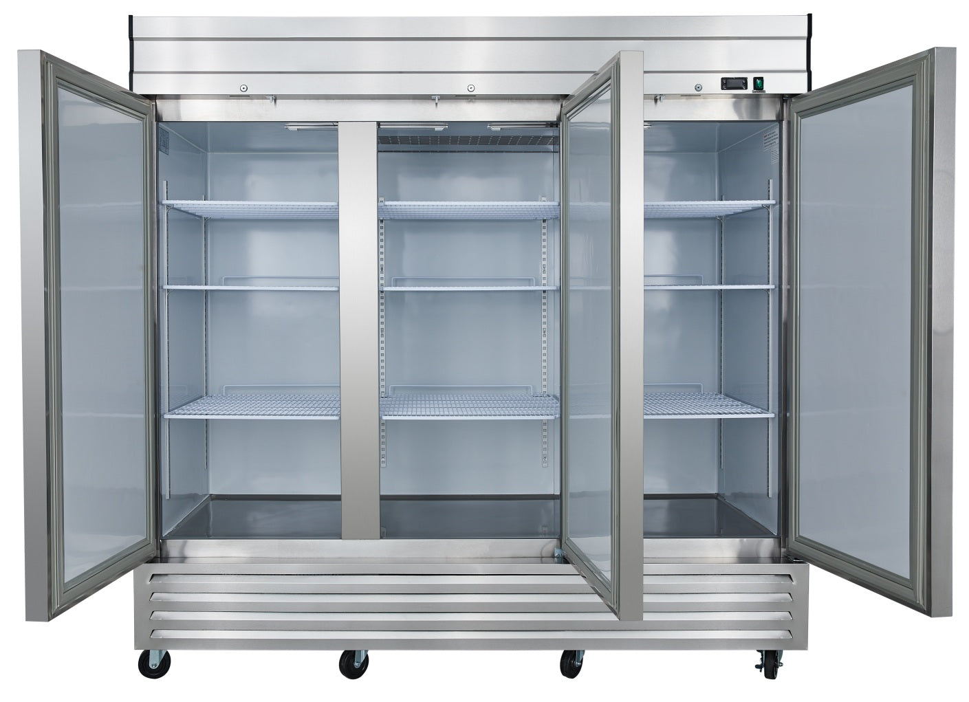 NR72 3 Triple Door Upright Reach-In Refrigerator, 72cf / 2039L with Heavy Duty Shelves