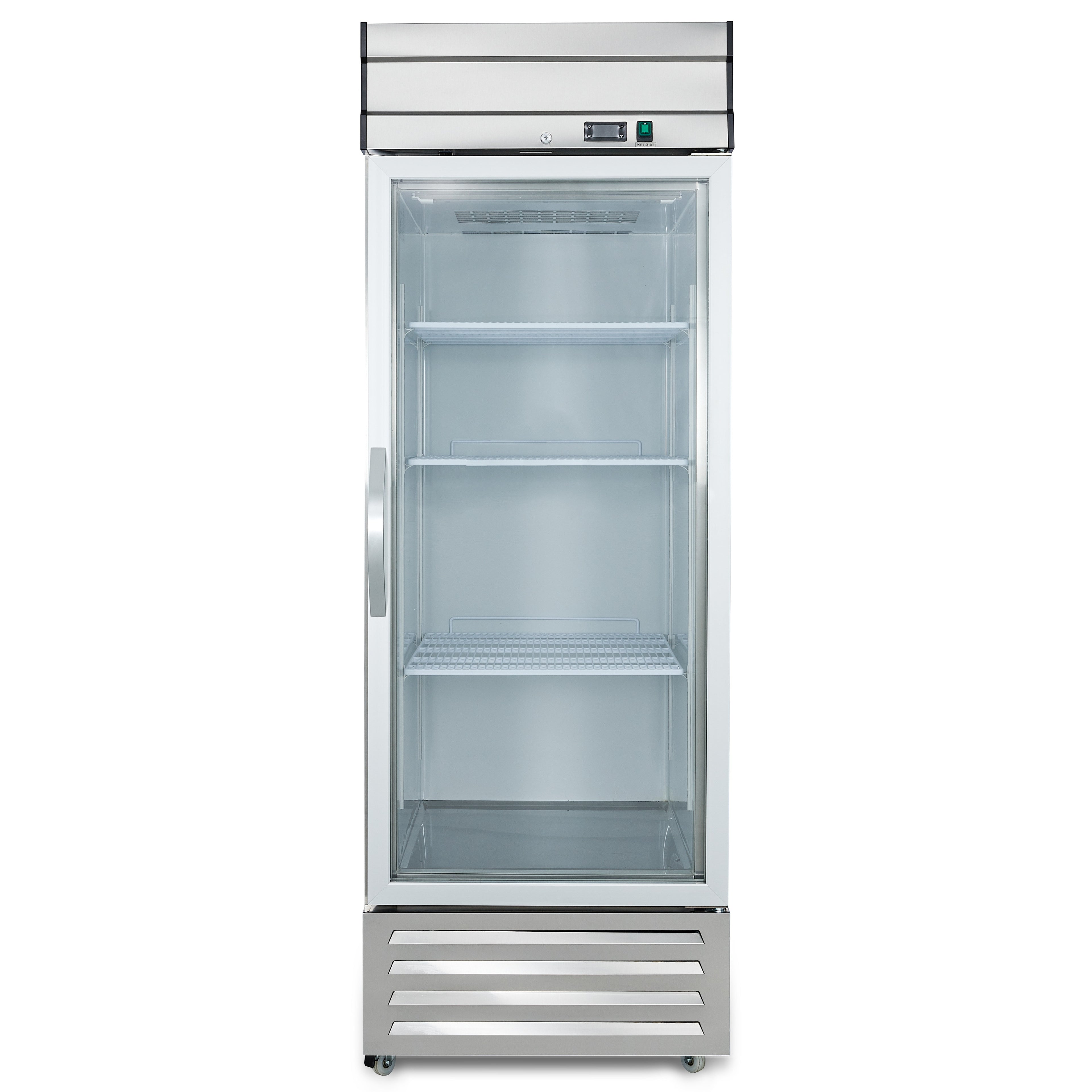 NR23G 1 Single Glass Door Upright Reach-In Refrigerator, 23cf / 651L with Heavy Duty Shelves