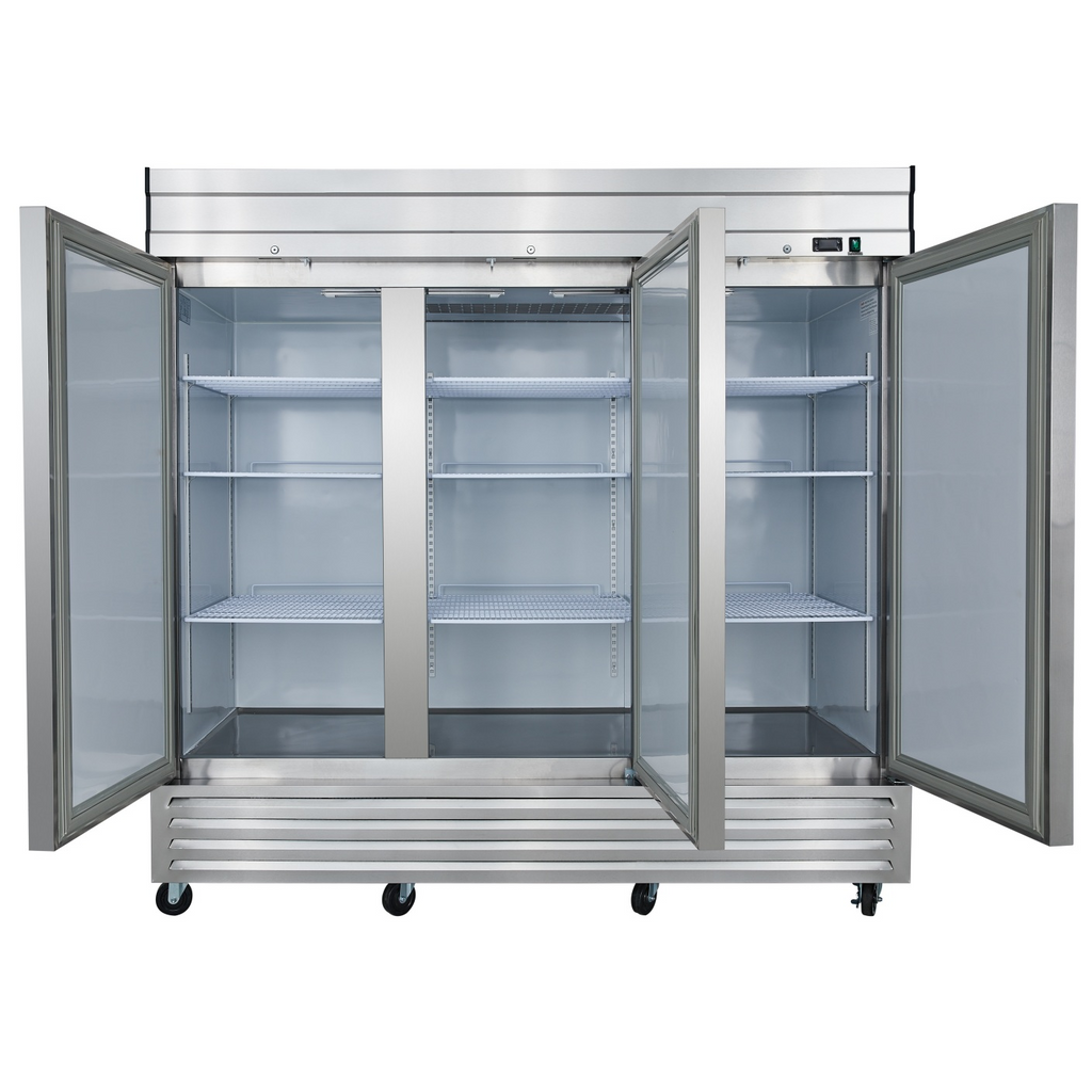NF72 3 Triple Door Upright Reach-In Freezer, 72cf / 2039L with Heavy Duty Shelves