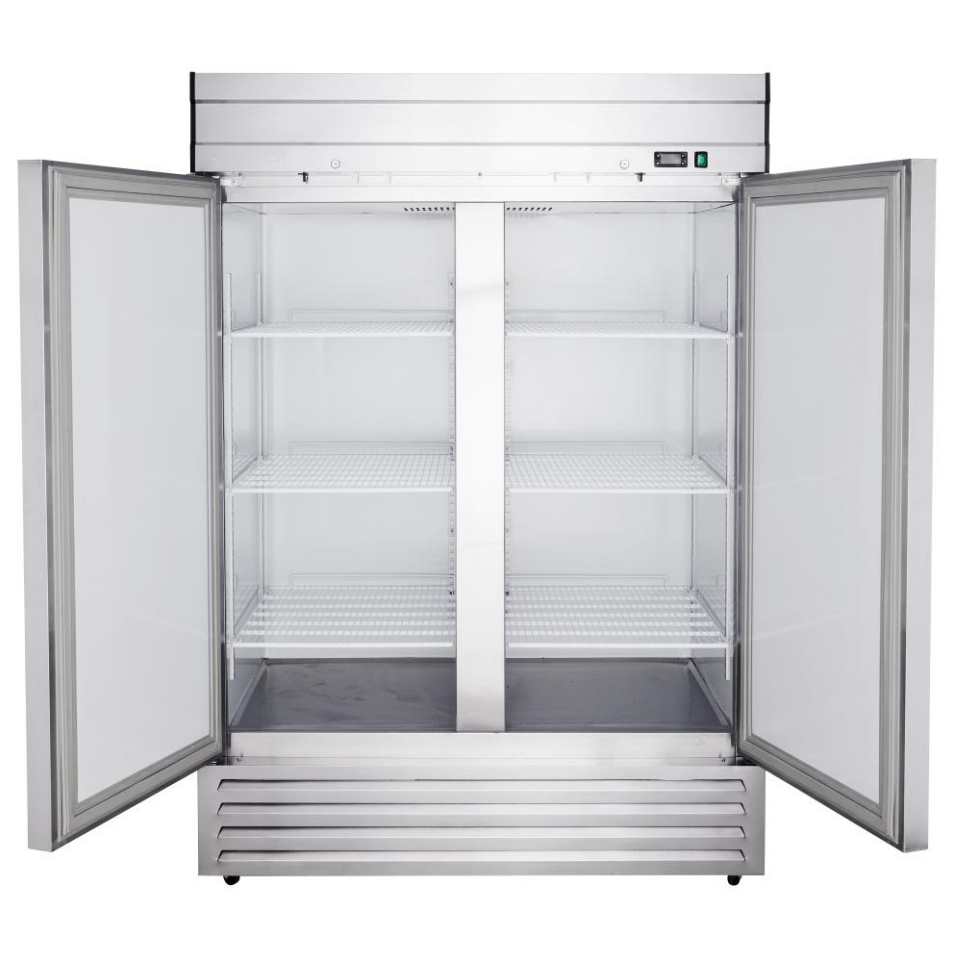 NR49 2 Double Door Upright Reach-In Refrigerator, 49cf / 1387.5L with Heavy Duty Shelves
