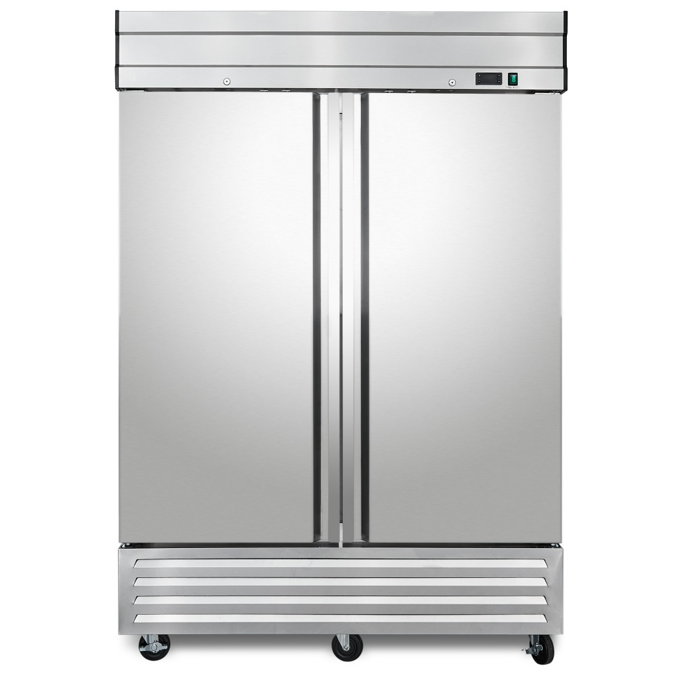 NR49 2 Double Door Upright Reach-In Refrigerator, 49cf / 1387.5L with Heavy Duty Shelves