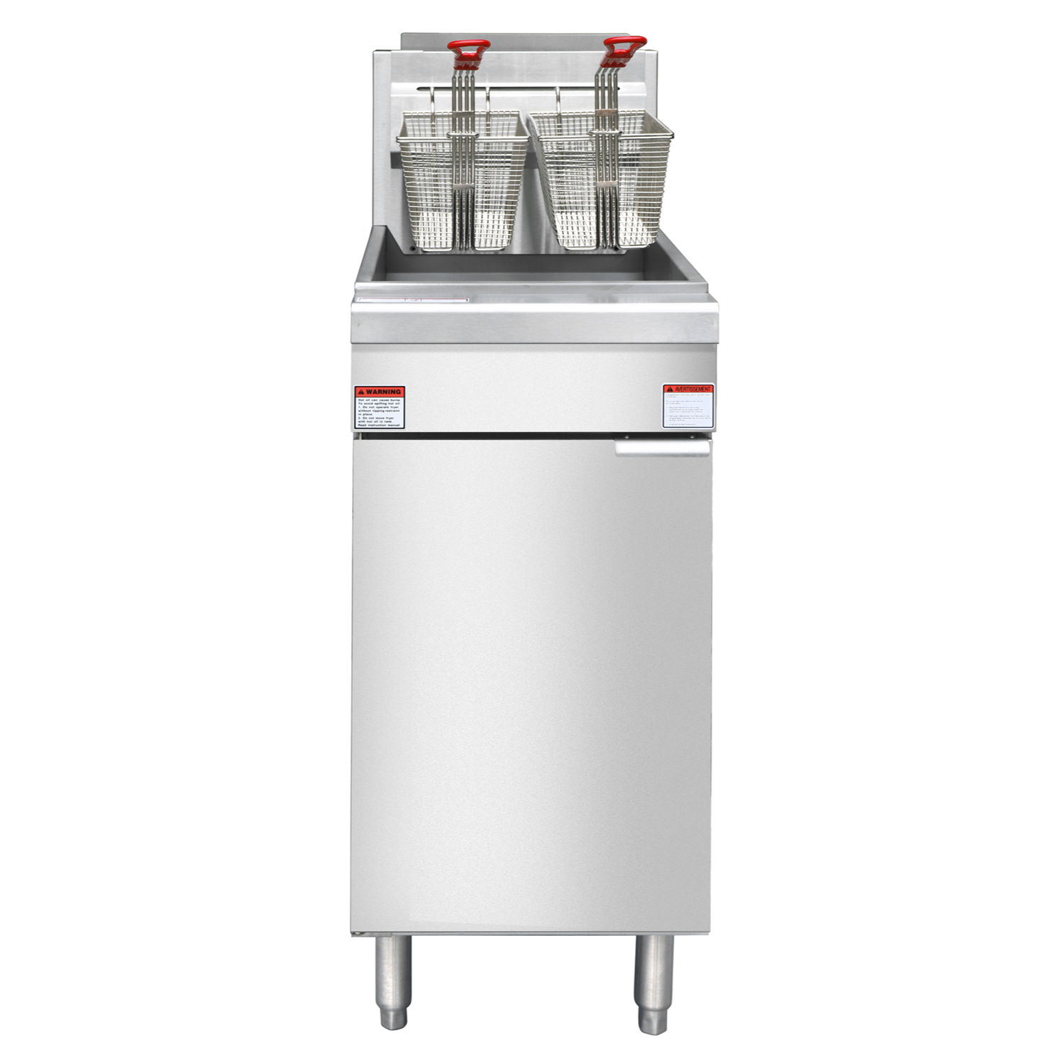 NFF3N Natural Gas, Gas Floor Fryer, 4 Tube 35-40Lb (18.5-23L), Heavy Duty Stainless Steel, 90,000 BTU