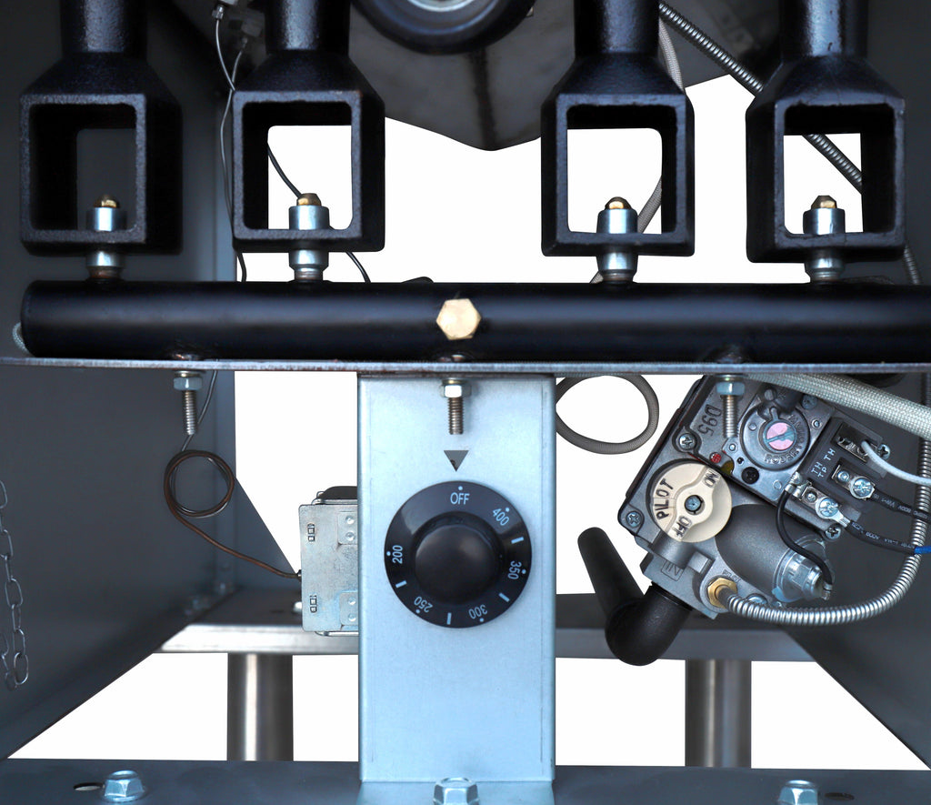 ENERGY STAR - NFF4LES Liquid Propane Gas, Gas Floor Fryer, 4 Tube 45-50Lb (21.3–25L), Heavy Duty Stainless Steel, 85,000 BTU