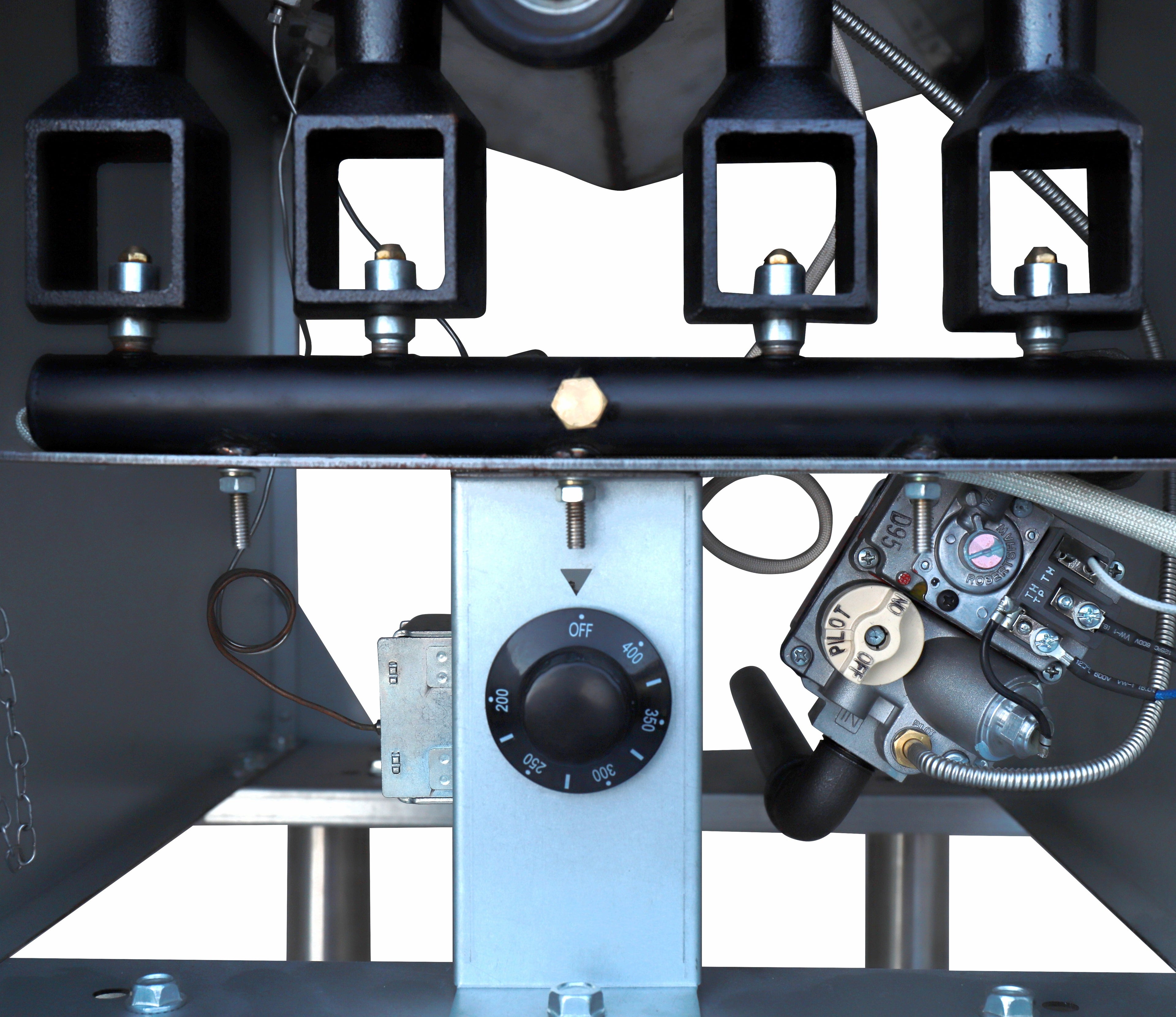 ENERGY STAR - NFF4LES Liquid Propane Gas, Gas Floor Fryer, 4 Tube 45-50Lb (21.3–25L), Heavy Duty Stainless Steel, 85,000 BTU