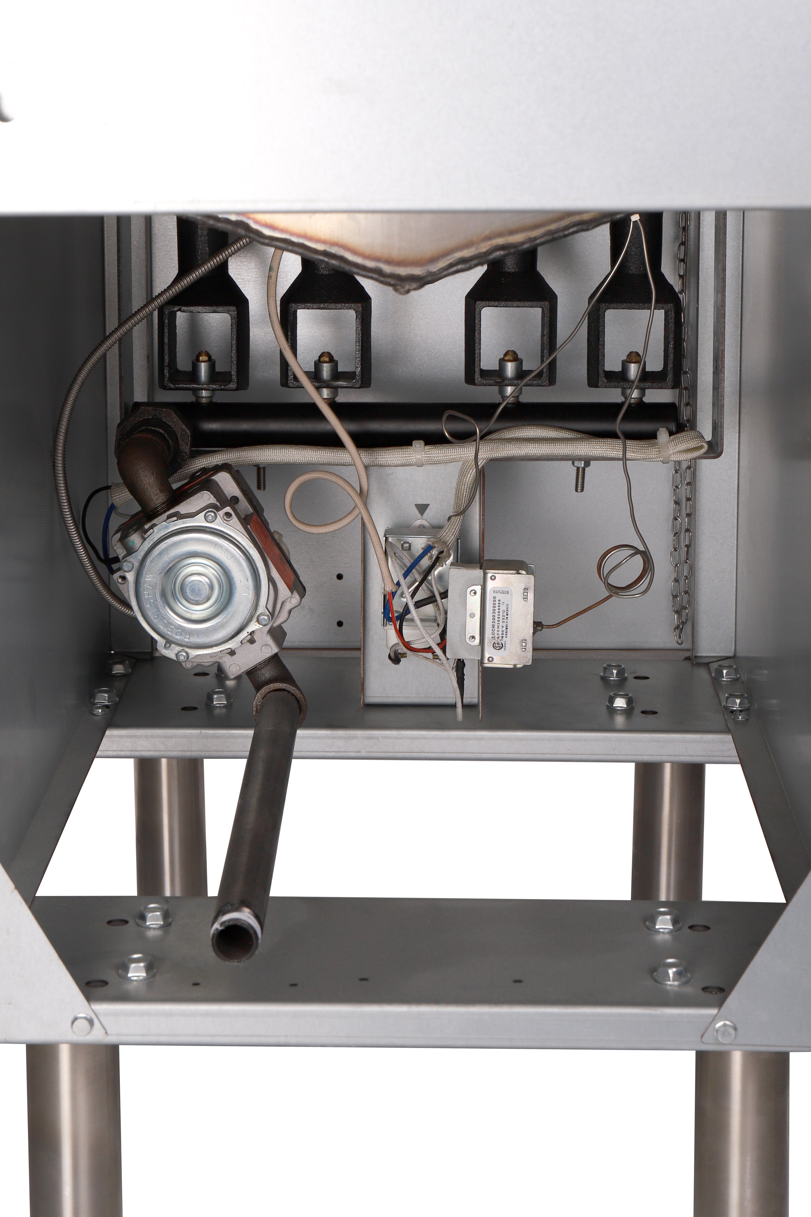 NFF4L Liquid Propane Gas, Gas Floor Fryer, 4 Tube 45-50Lb (21.3–25L), Heavy Duty Stainless Steel, 120,000 BTU