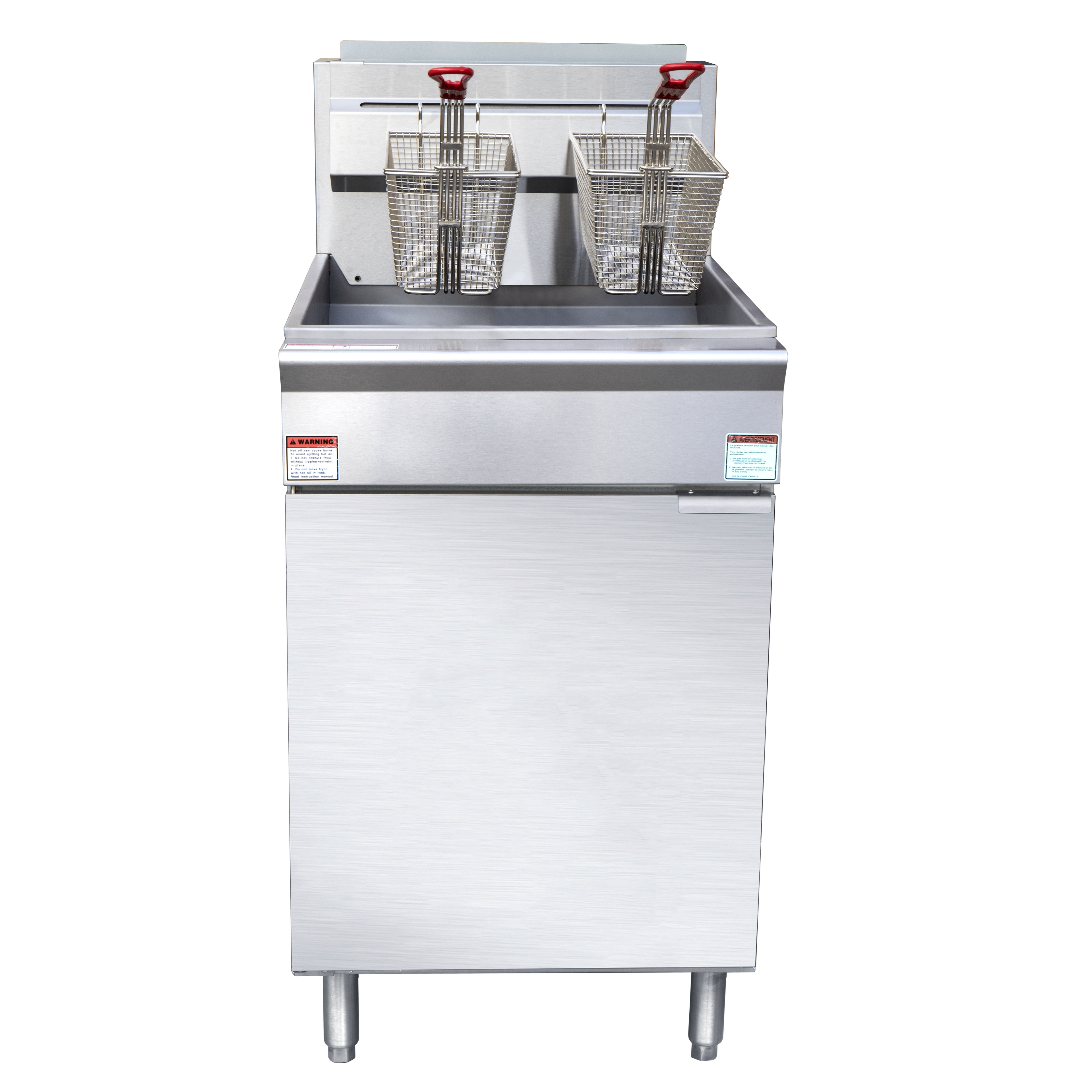 ENERGY STAR - NFF5LES Liquid Propane Gas, Gas Floor Fryer, 5 Tube 65-70Lb (31–37L), Heavy Duty Stainless Steel, 105,000 BTU