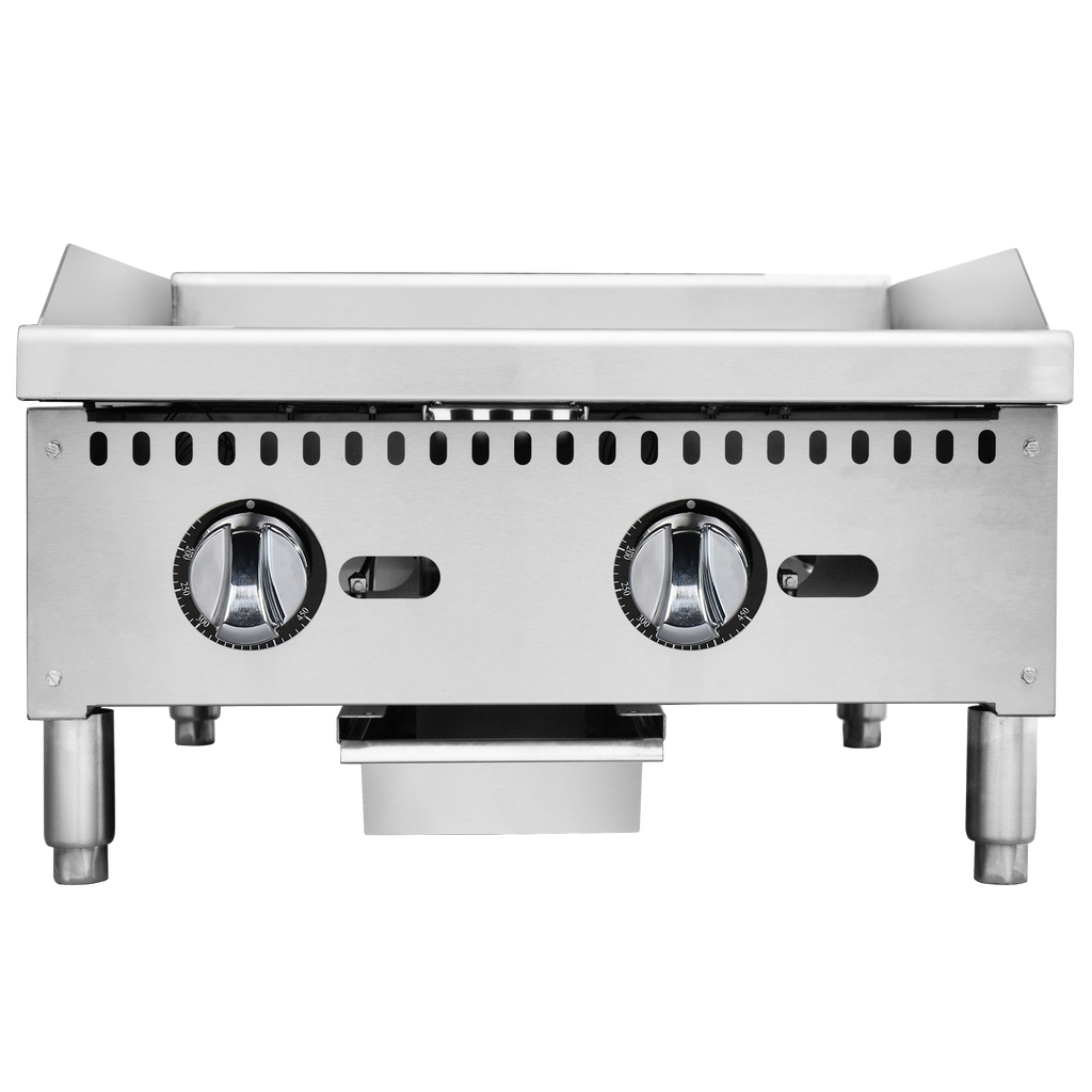 NTG24, 24IN (61CM) Gas Thermostatic Griddle, Heavy Duty, Natural Gas Field Convertible to Liquid Propane
