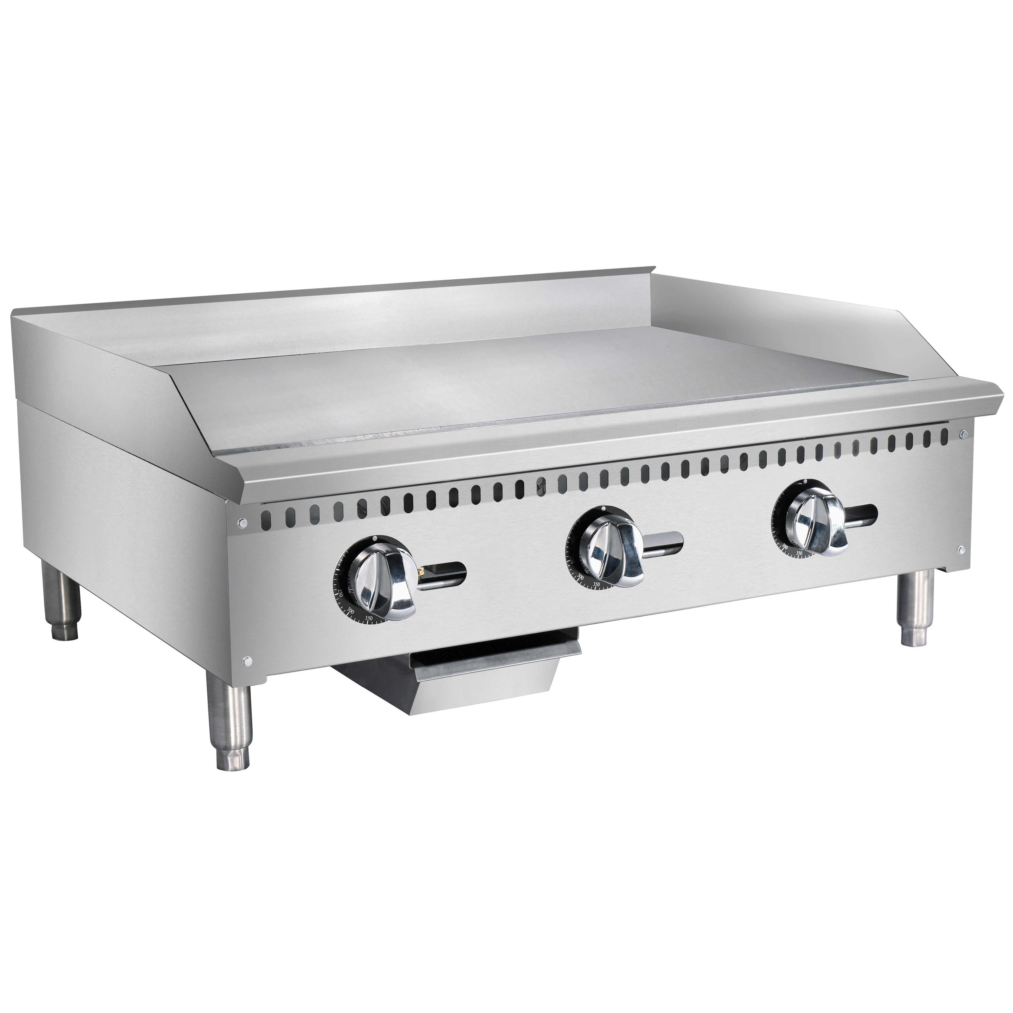 NTG36, 36IN (91.4CM) Gas Thermostatic Griddle, Heavy Duty, Natural Gas Field Convertible to Liquid Propane