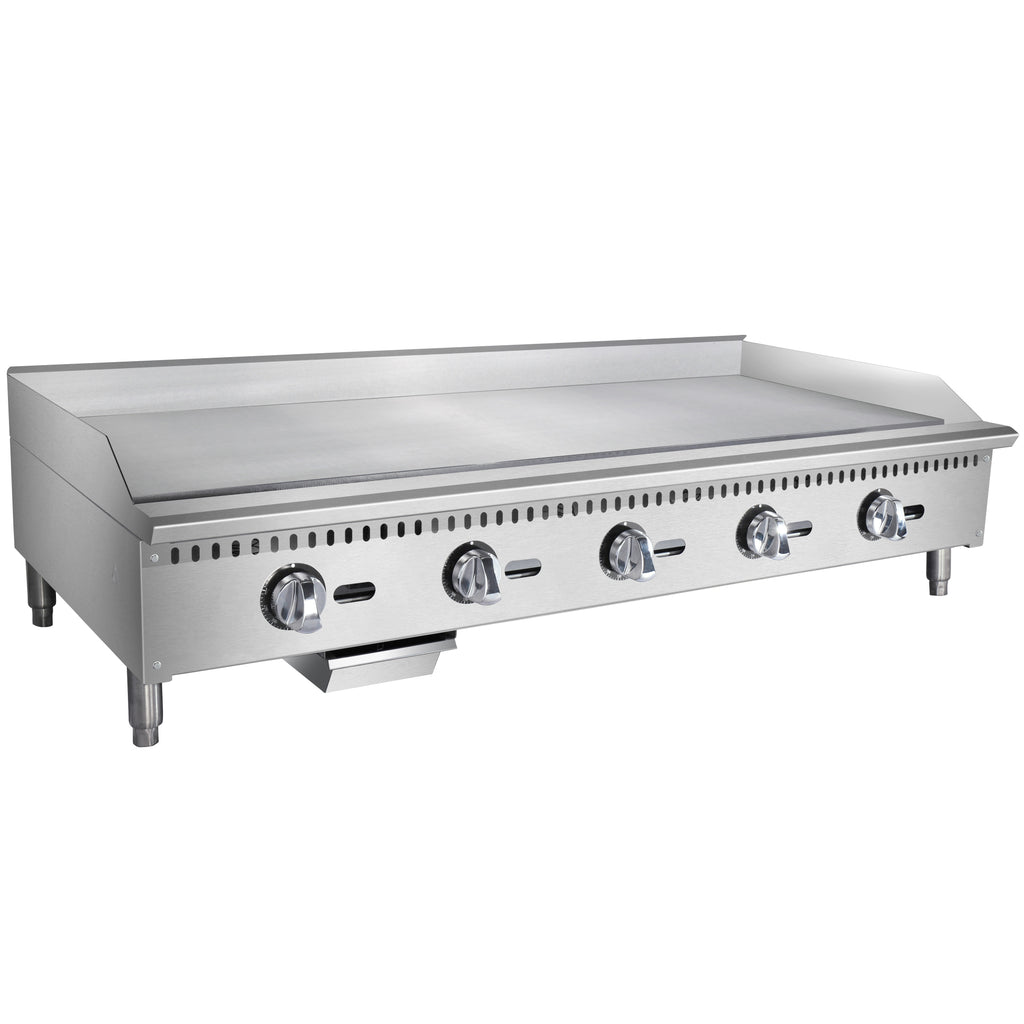 NTG60, 60IN (152.4CM) Gas Thermostatic Griddle, Heavy Duty, Natural Gas Field Convertible to Liquid Propane
