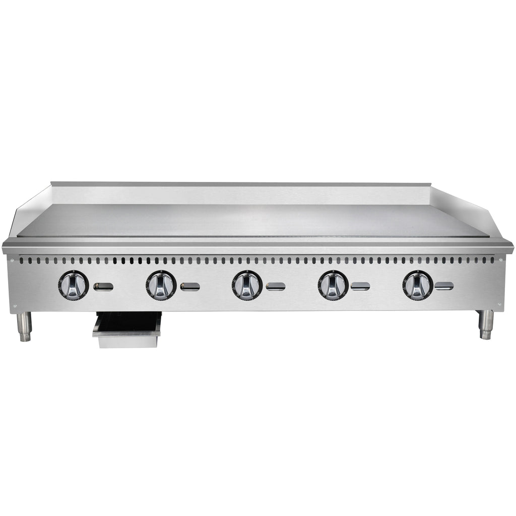 NTG60, 60IN (152.4CM) Gas Thermostatic Griddle, Heavy Duty, Natural Gas Field Convertible to Liquid Propane