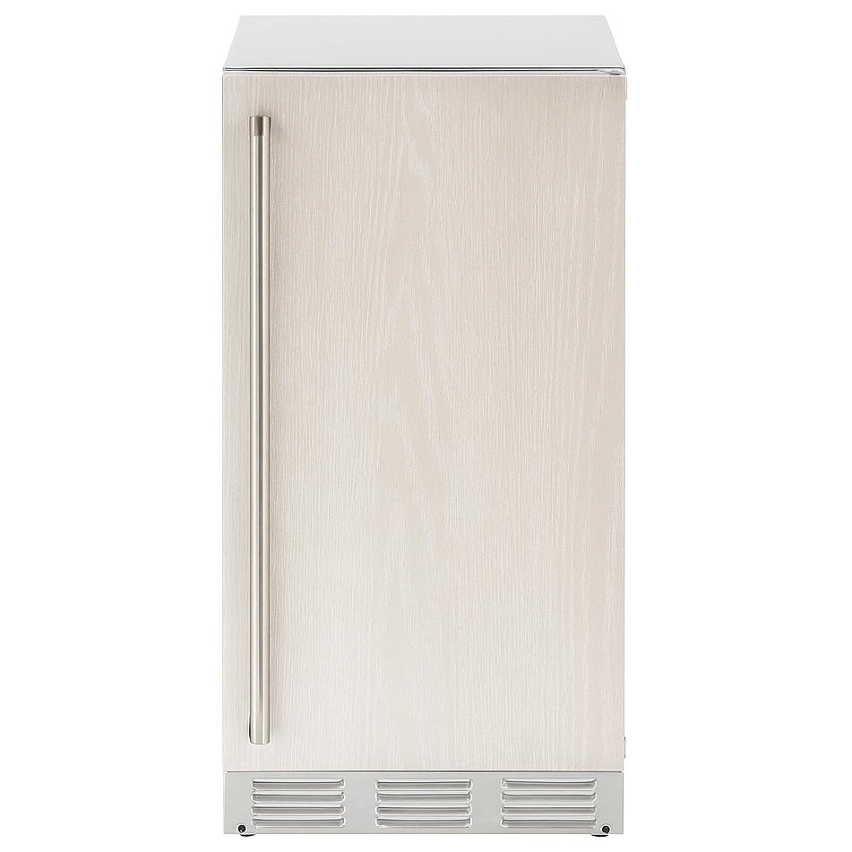 NUI15GOPSS Indoor/Outdoor 15 Inch Built-In Undercounter Gourmet Cube Ice Maker - Stainless Steel Door Easily Converts to Overlay Panel Ready