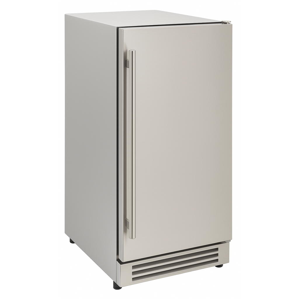NUI15NOPSS Indoor/Outdoor 15 (28cm) Inch Built-In Undercounter Chewable Nugget Pebble Ice Maker - Stainless Steel Door Easily Converts to Panel Ready