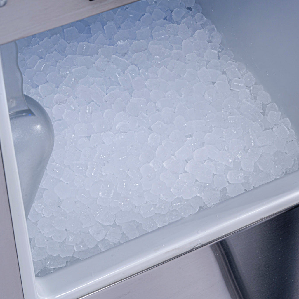 NUI15NOPSS Indoor/Outdoor Built In Undercounter Chewable Nugget Pebble Ice Maker with Stainless Steel or Panel Ready Door, 15 IN (38.1 CM)