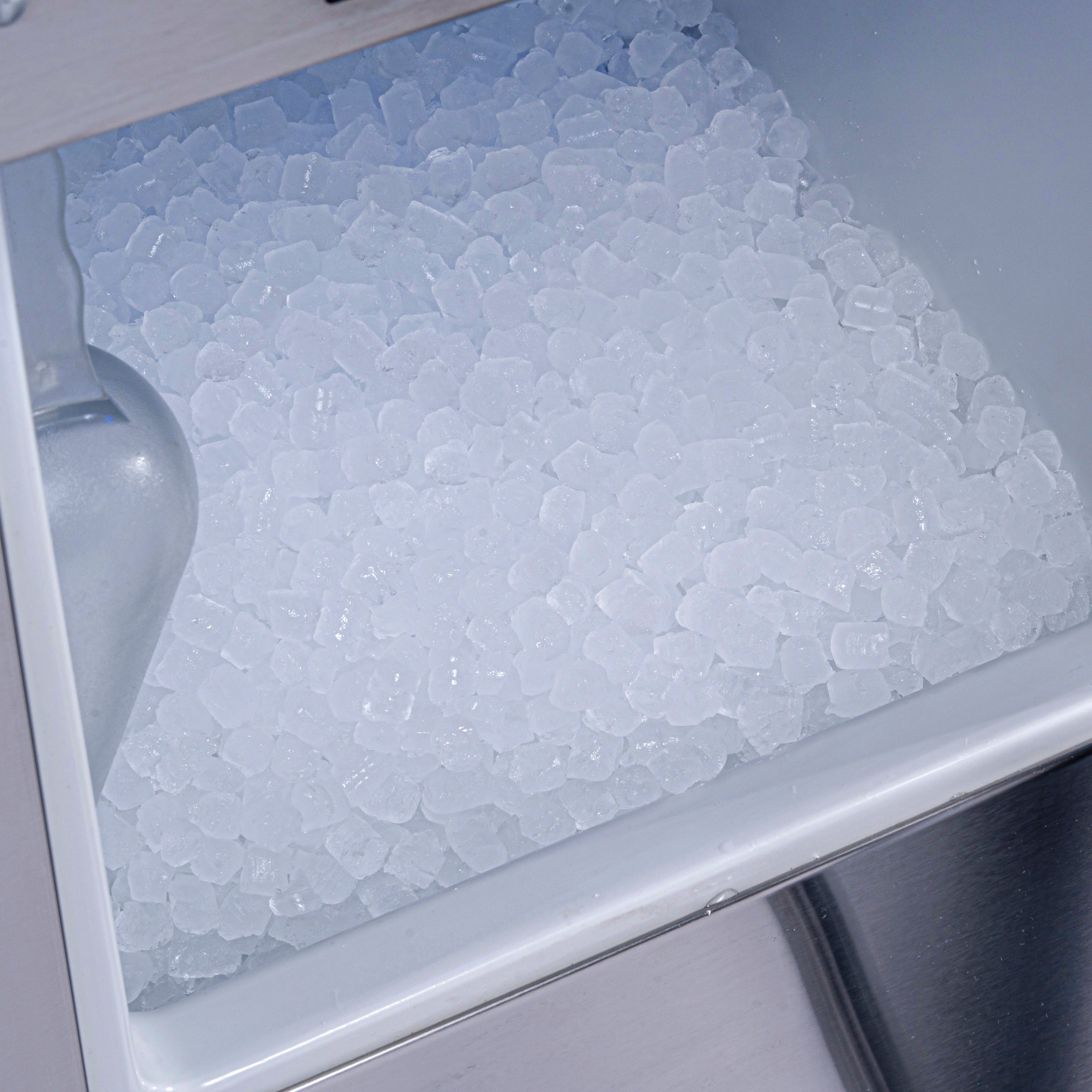 NUI15NOPSS Indoor/Outdoor Built In Undercounter Chewable Nugget Pebble Ice Maker with Stainless Steel or Panel Ready Door, 15 IN (38.1 CM)