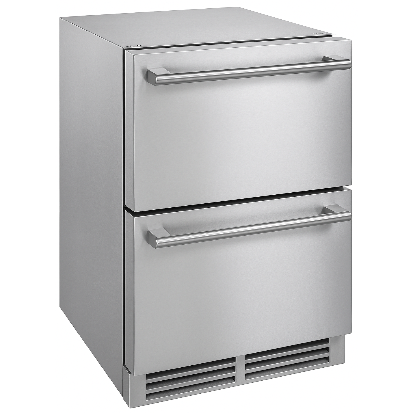 NUR24DOPSS Indoor / Outdoor Built In - Zero Clearance 24in (61cm) (2) Two Solid Drawer Refrigerator - Stainless Steel Drawers Easily Converts to Panel Ready