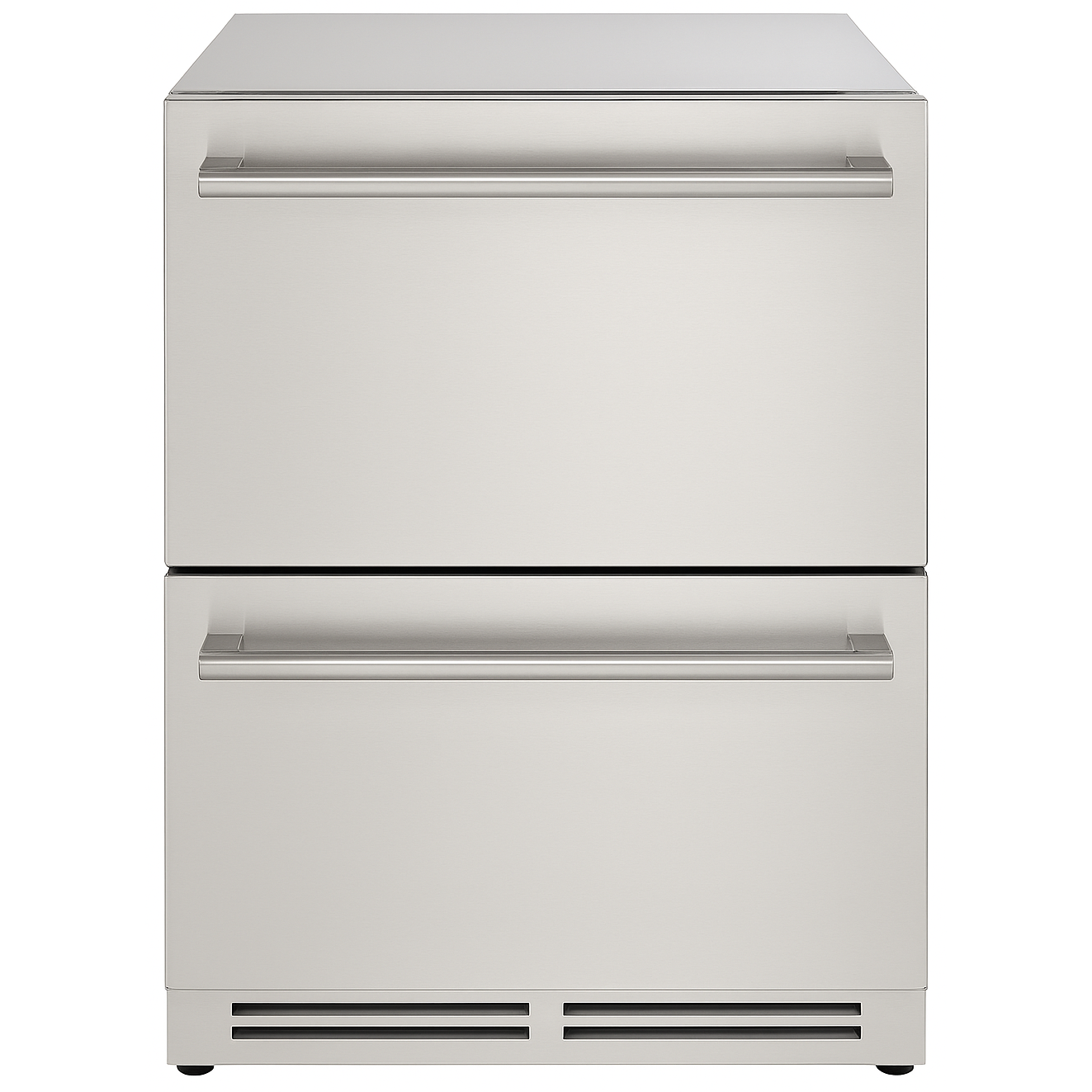 NUR24DOPSS Indoor / Outdoor Built In - Zero Clearance 24in (61cm) (2) Two Solid Drawer Refrigerator - Stainless Steel Drawers Easily Converts to Panel Ready
