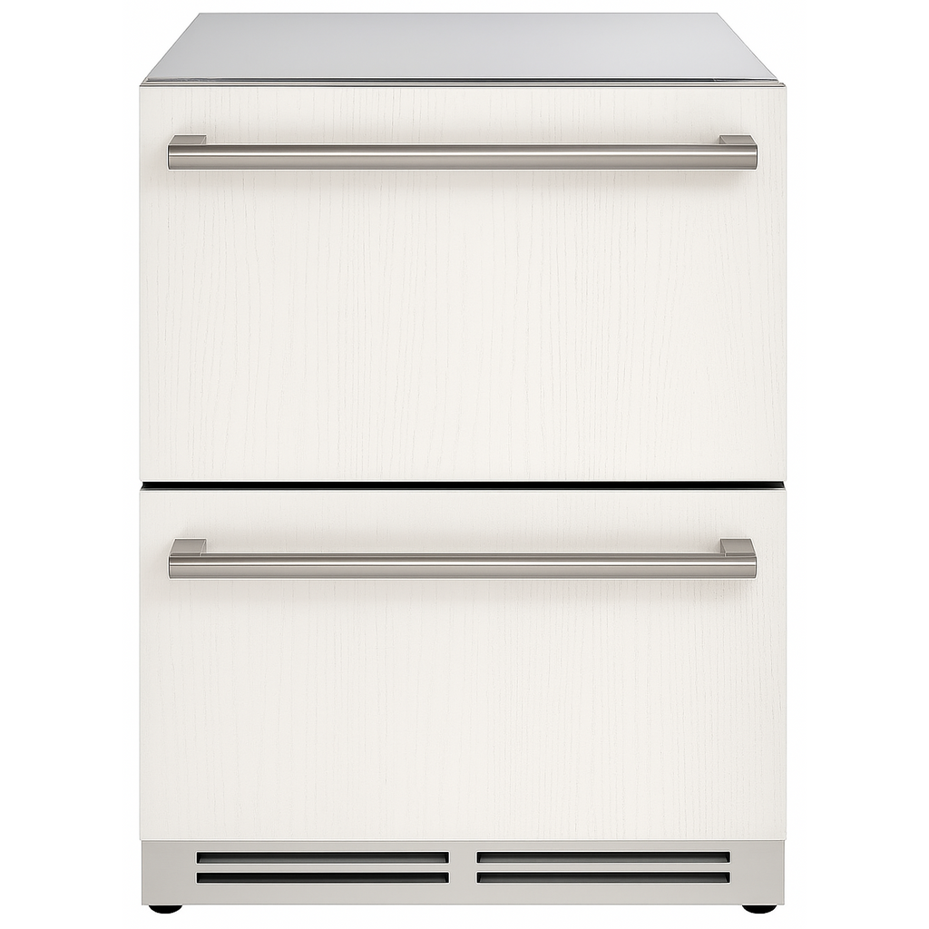 NUR24DOPSS Indoor / Outdoor Built In - Zero Clearance 24in (61cm) (2) Two Solid Drawer Refrigerator - Stainless Steel Drawers Easily Converts to Panel Ready