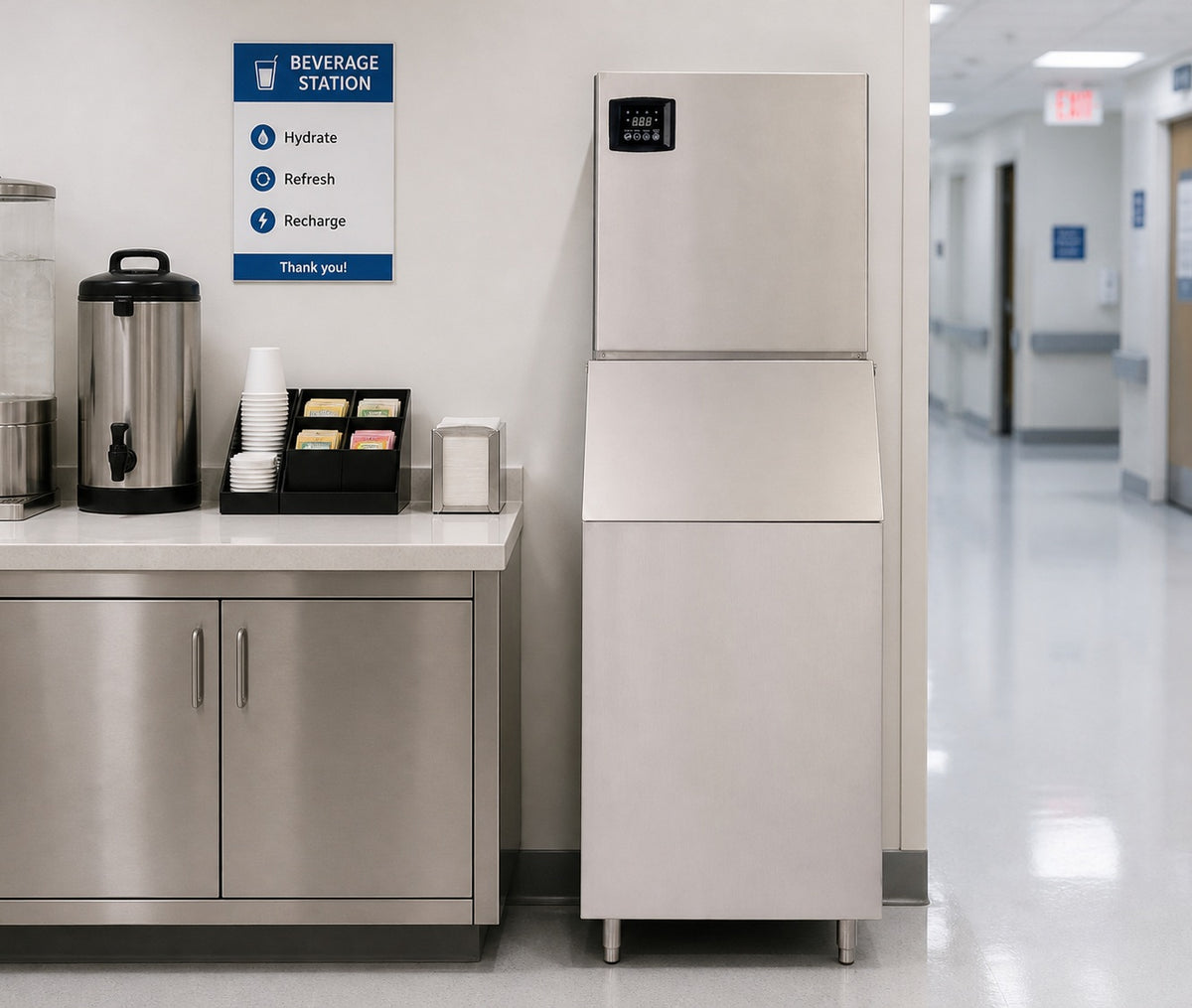 NI360FB310 Commercial Ice Machine, 360 lb, Full Cube, 22 in