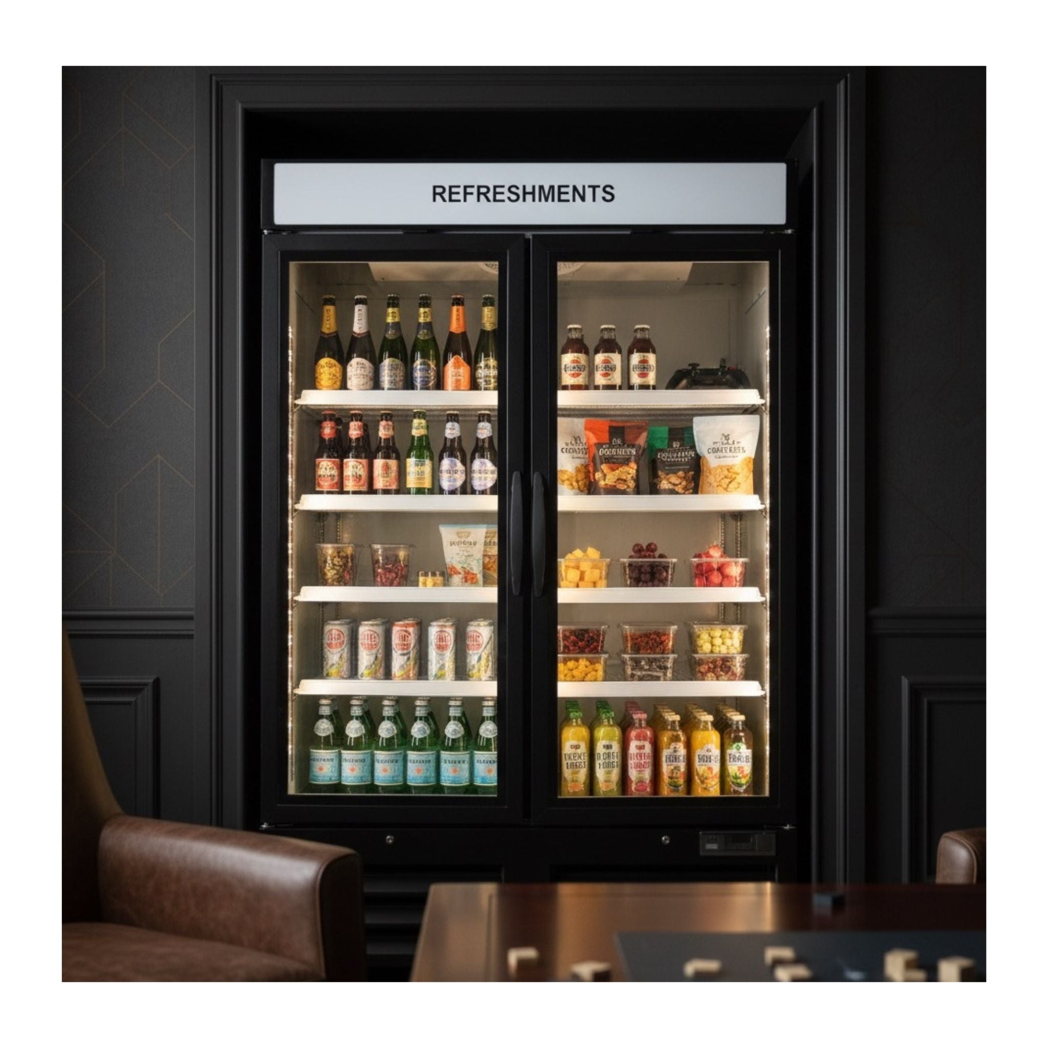 noriota nmr48b commercial refrigerator merchandiser lifestyle image in home