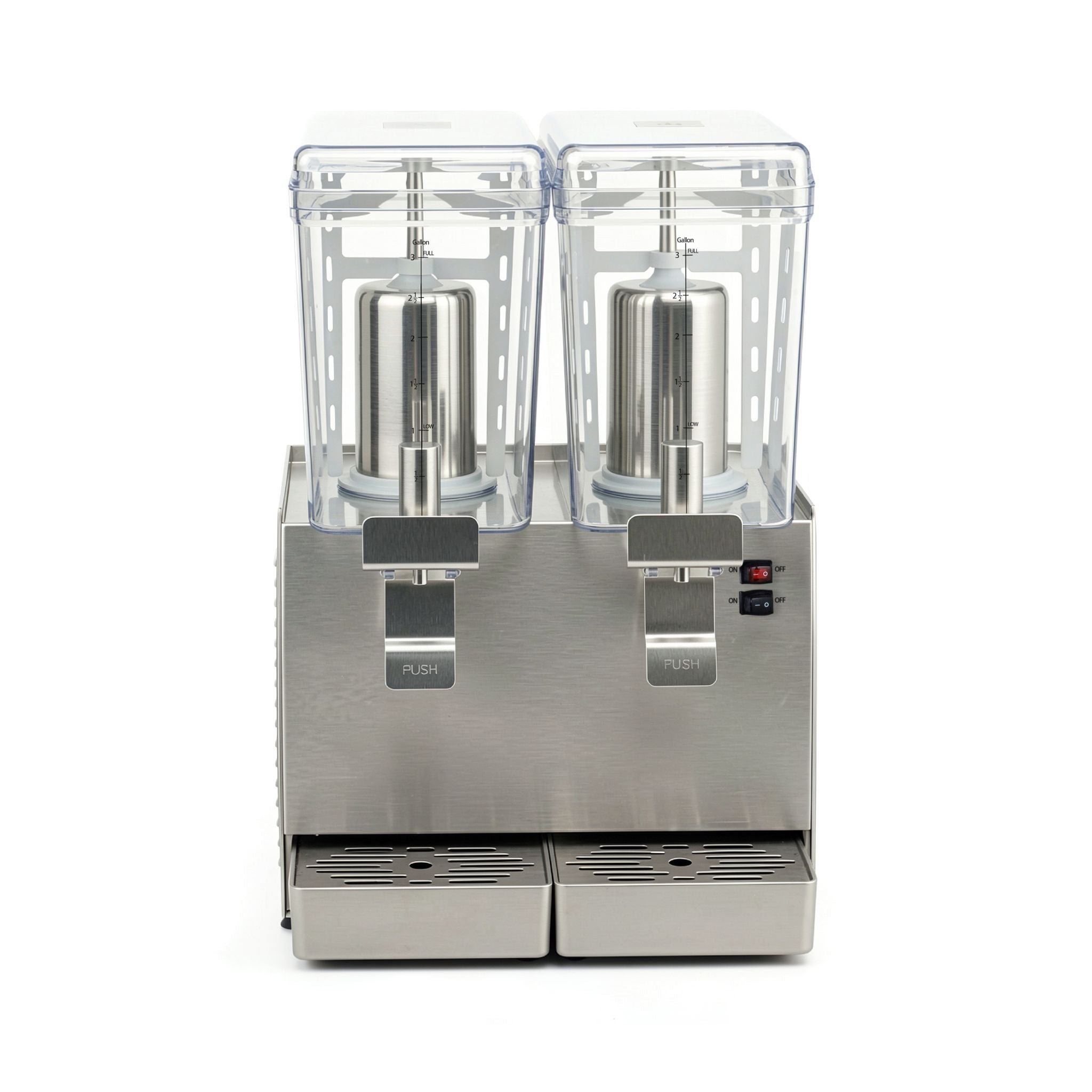 NBD2SS Commercial Refrigerated Beverage Dispenser, Two Bowl, 24 L, Stainless Steel Exterior