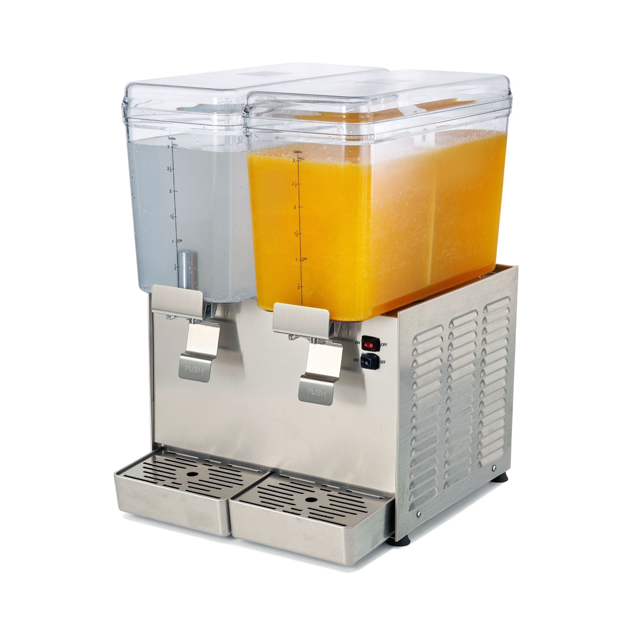 NBD2SS Commercial Refrigerated Beverage Dispenser, Two Bowl, 24 L, Stainless Steel Exterior