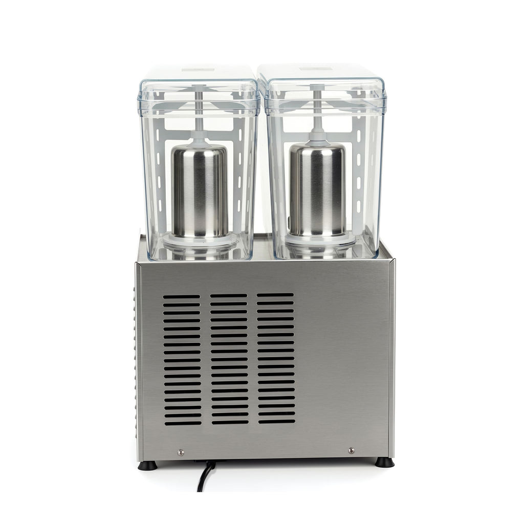 NBD2SS Commercial Refrigerated Beverage Dispenser, Two Bowl, 24 L, Stainless Steel Exterior