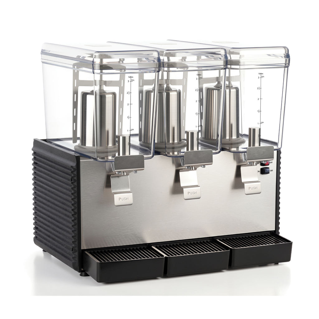 NBD3 Commercial Refrigerated Beverage Dispenser, Three Bowl, 36 L