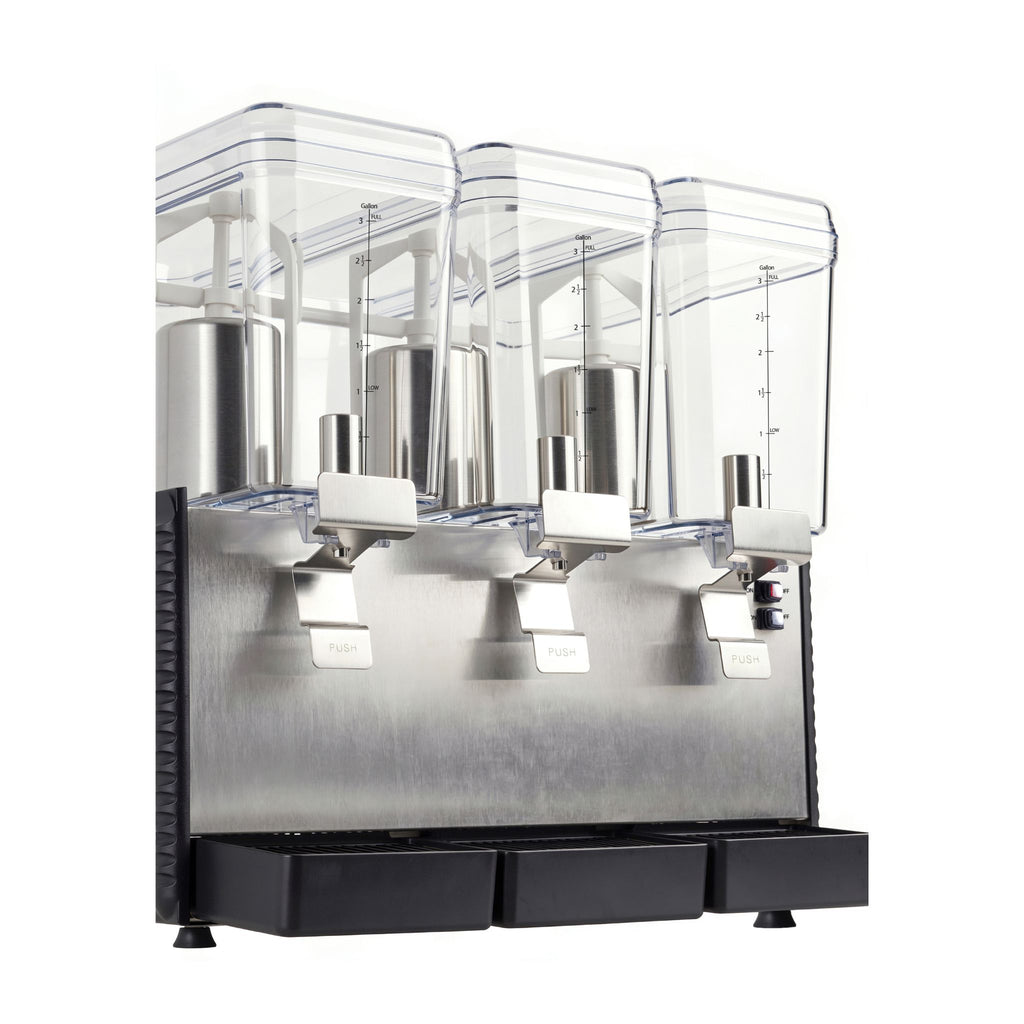 NBD3 Commercial Refrigerated Beverage Dispenser, Three Bowl, 36 L