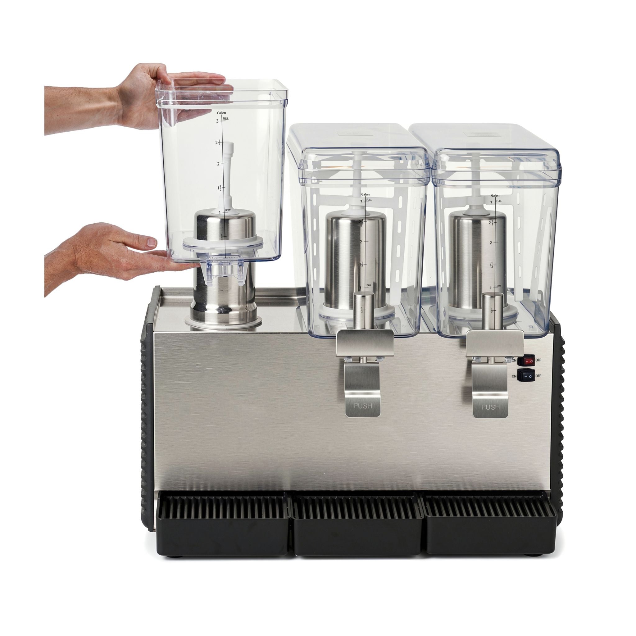 NBD3 Commercial Refrigerated Beverage Dispenser, Three Bowl, 36 L