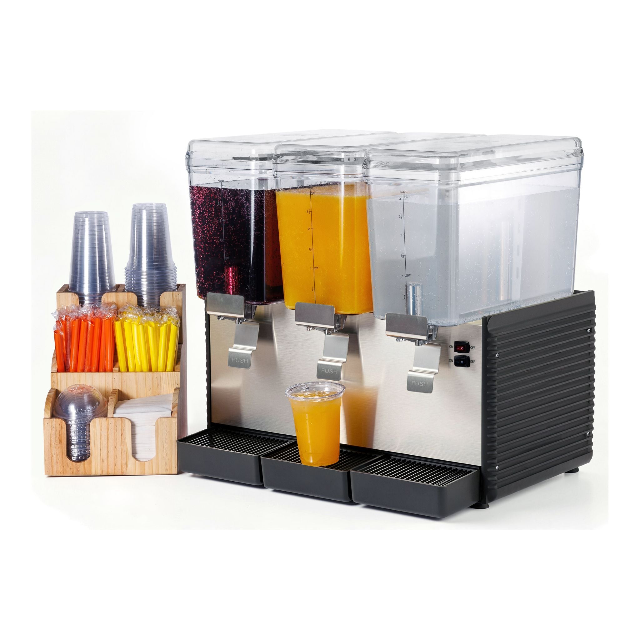 NBD3 Commercial Refrigerated Beverage Dispenser, Three Bowl, 36 L