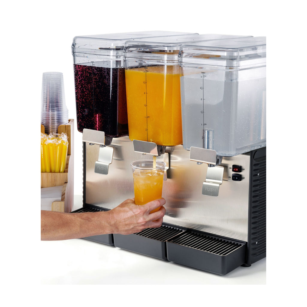 NBD3 Commercial Refrigerated Beverage Dispenser, Three Bowl, 36 L