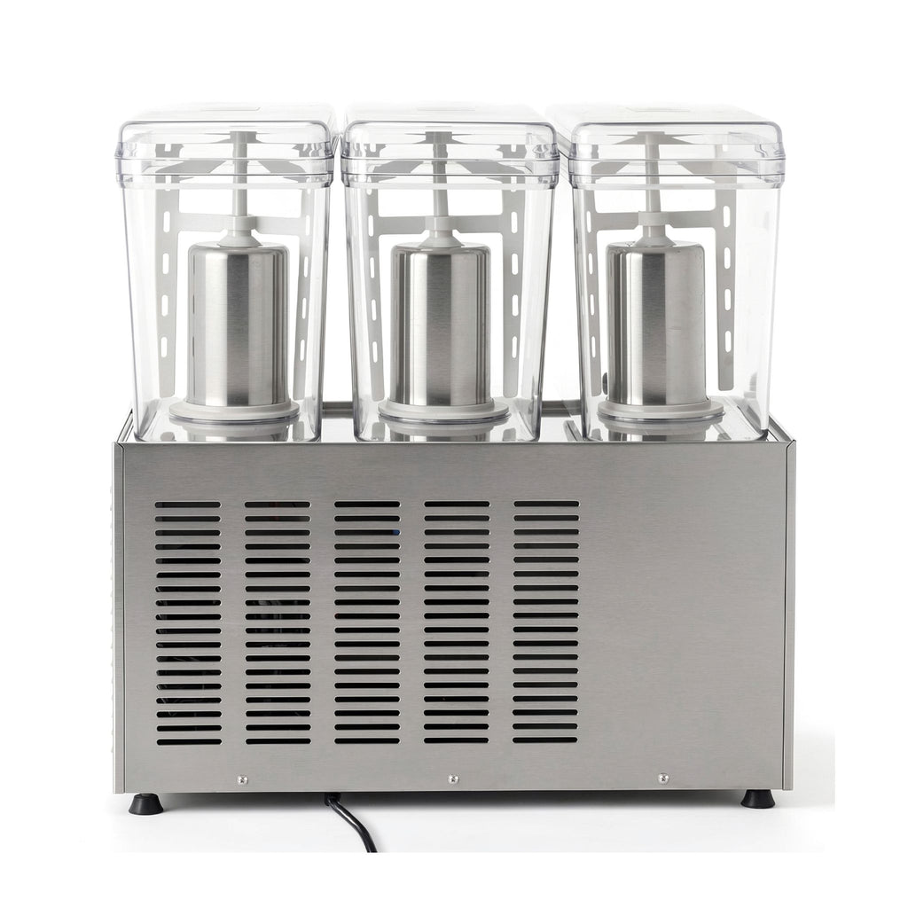 NBD3SS Commercial Refrigerated Beverage Dispenser, Three Bowl, 36 L, Stainless Steel Exterior