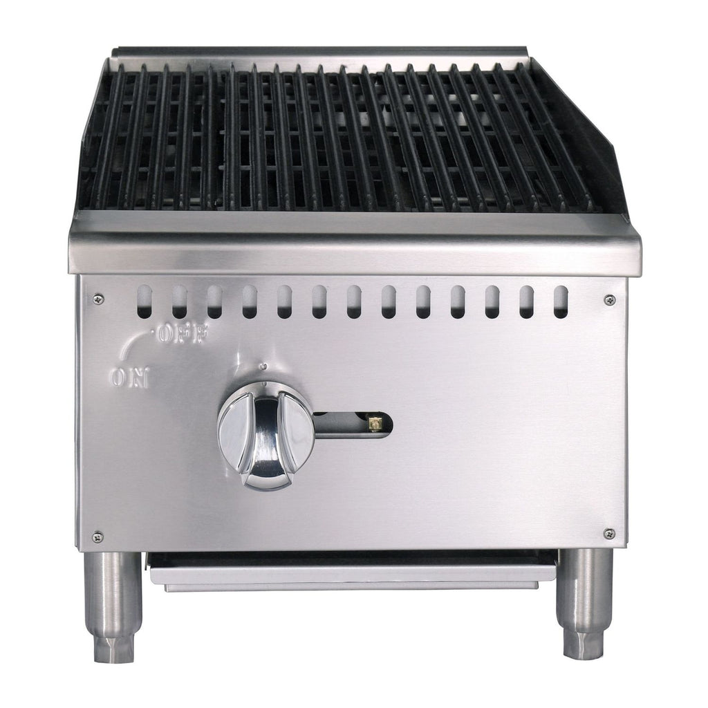 noriota ncb16 gas radiant charbroiler front view