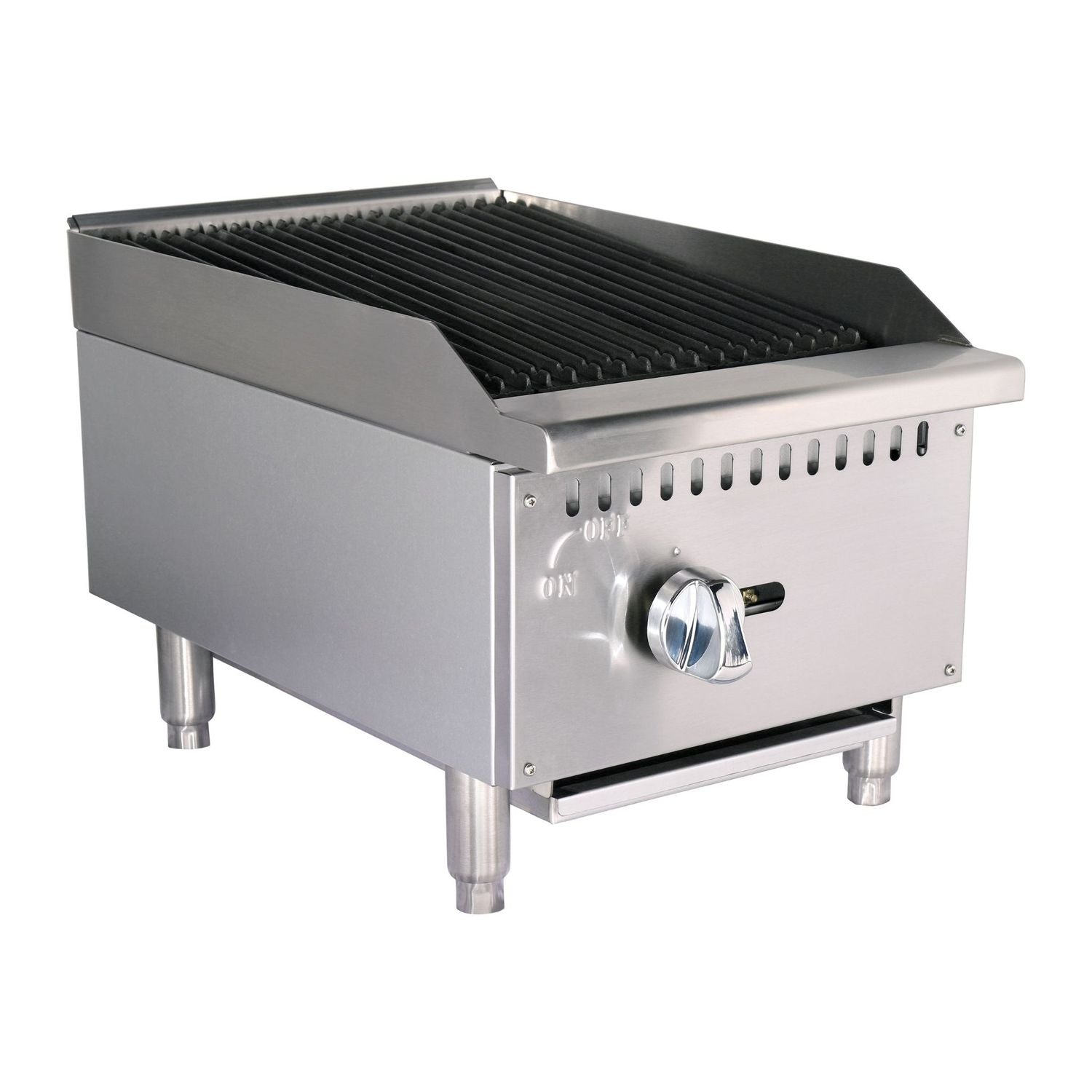 noriota ncb16 gas radiant charbroiler angle left