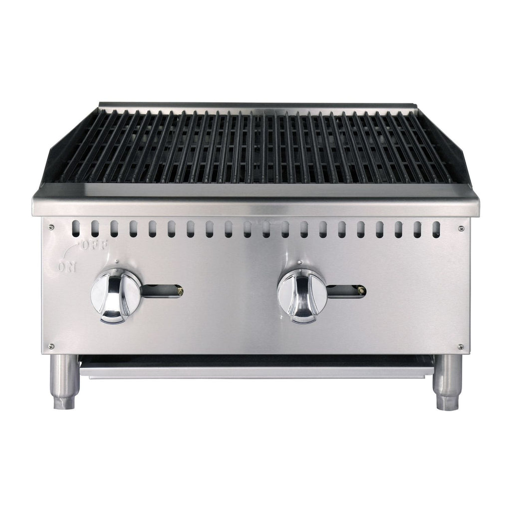 noriota ncb24 gas radiant charbroiler front view