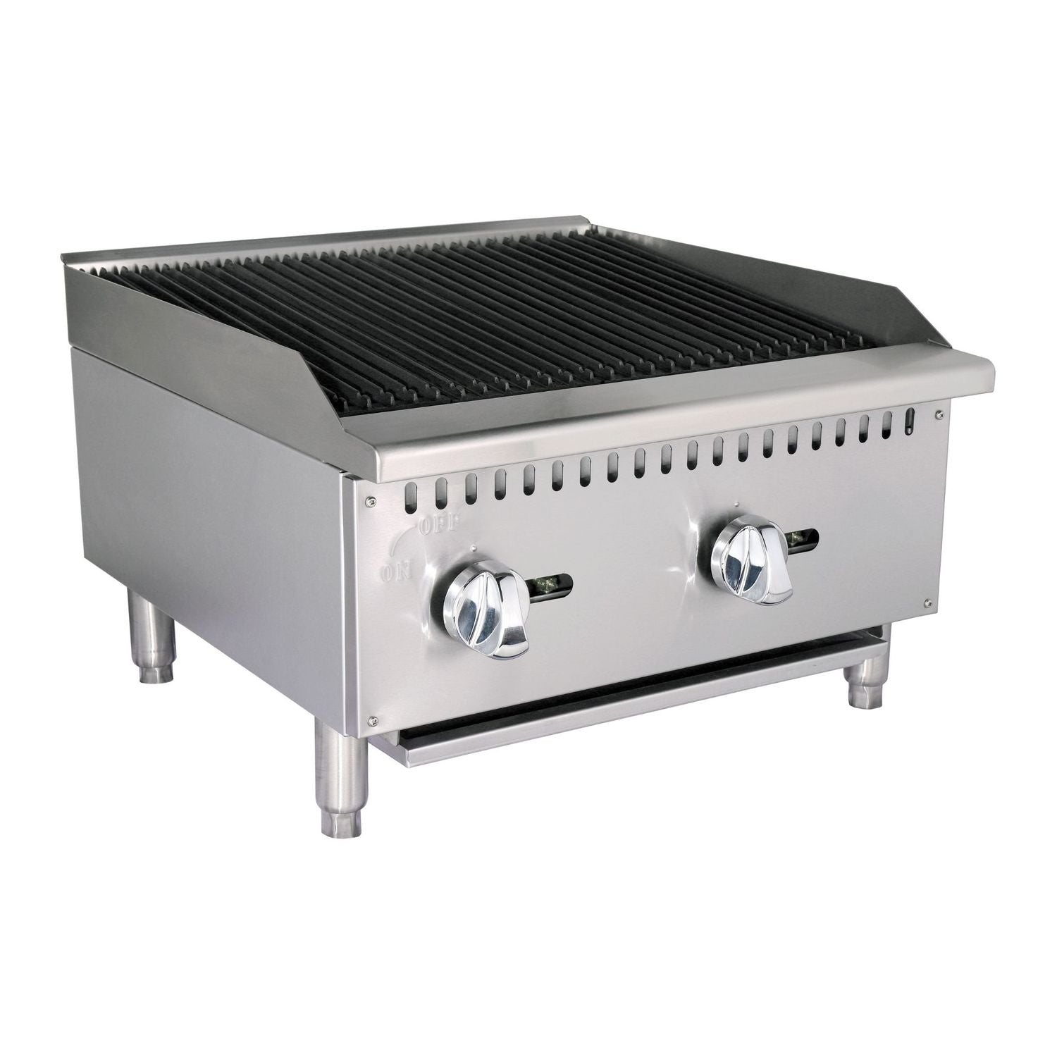 noriota ncb24 gas radiant charbroiler angle left