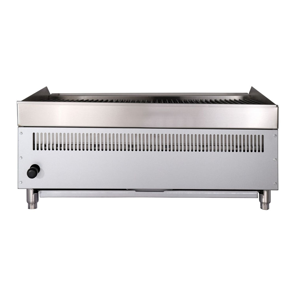 noriota ncb24 gas radiant charbroiler rear