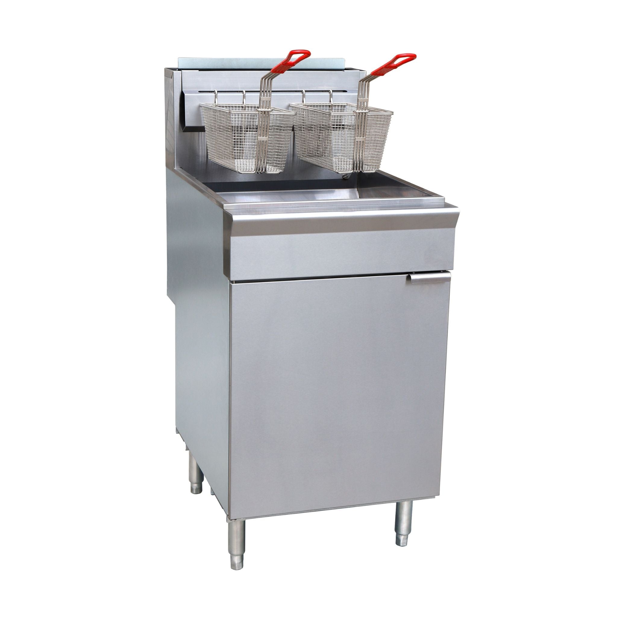 noriota nff5n gas floor commercial fryer angle left