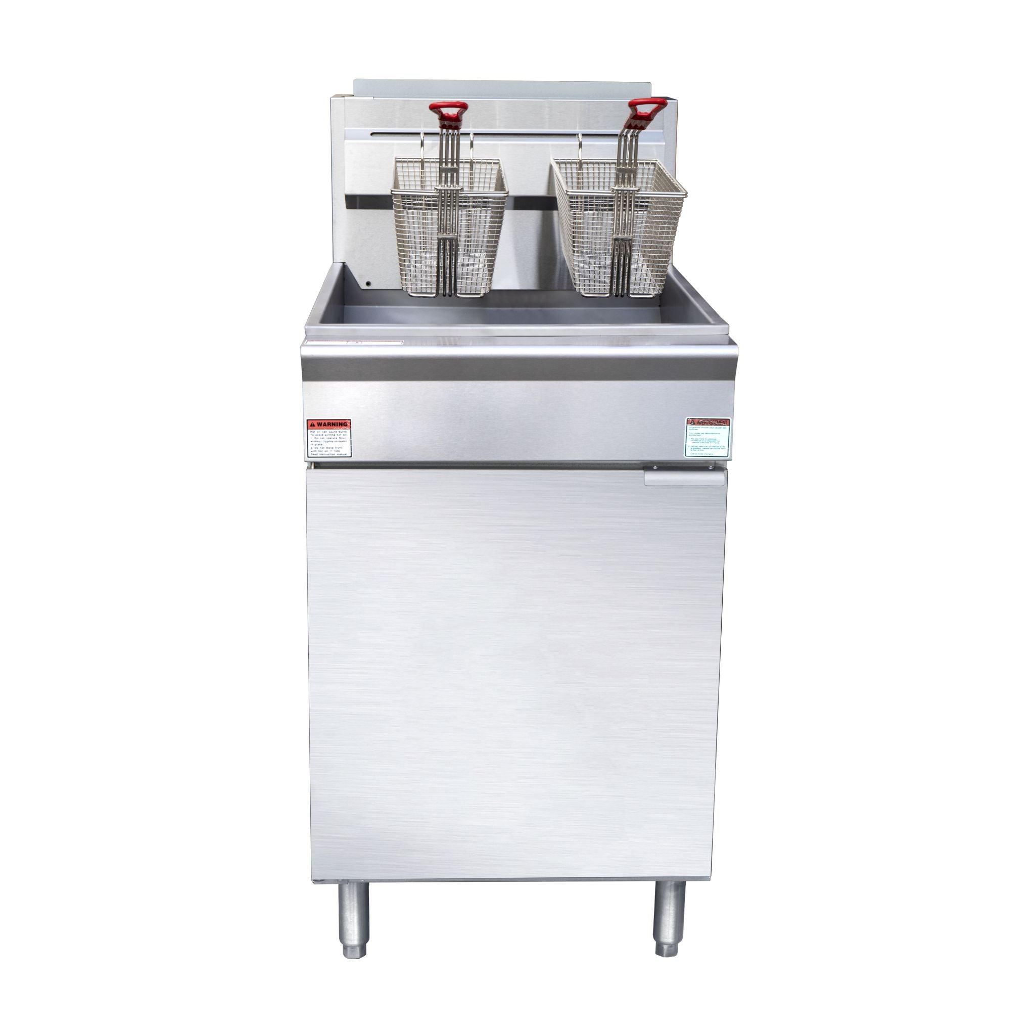 noriota nff5n gas floor commercial fryer front view stainless steel
