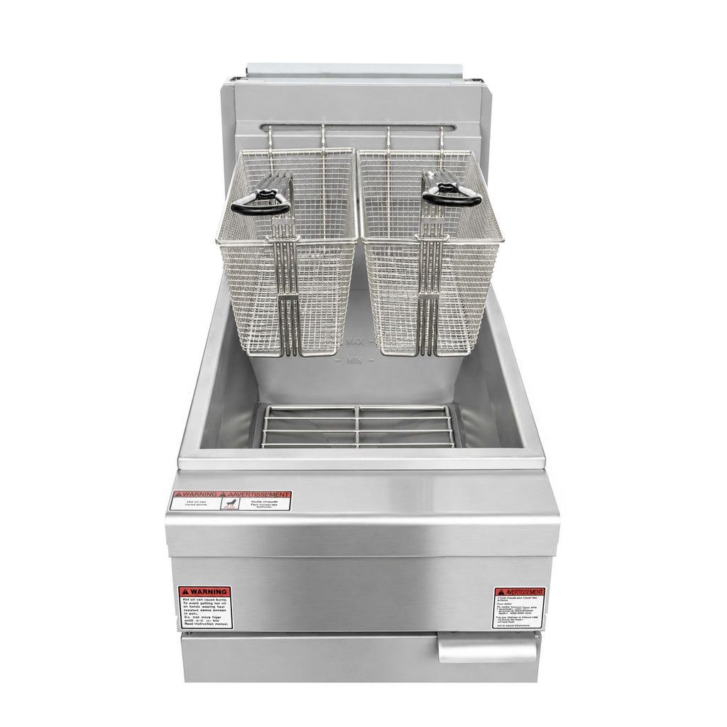NFFOP40N Commercial Natural Gas Open Pot Fryer, 40 lb, 100,000 BTU