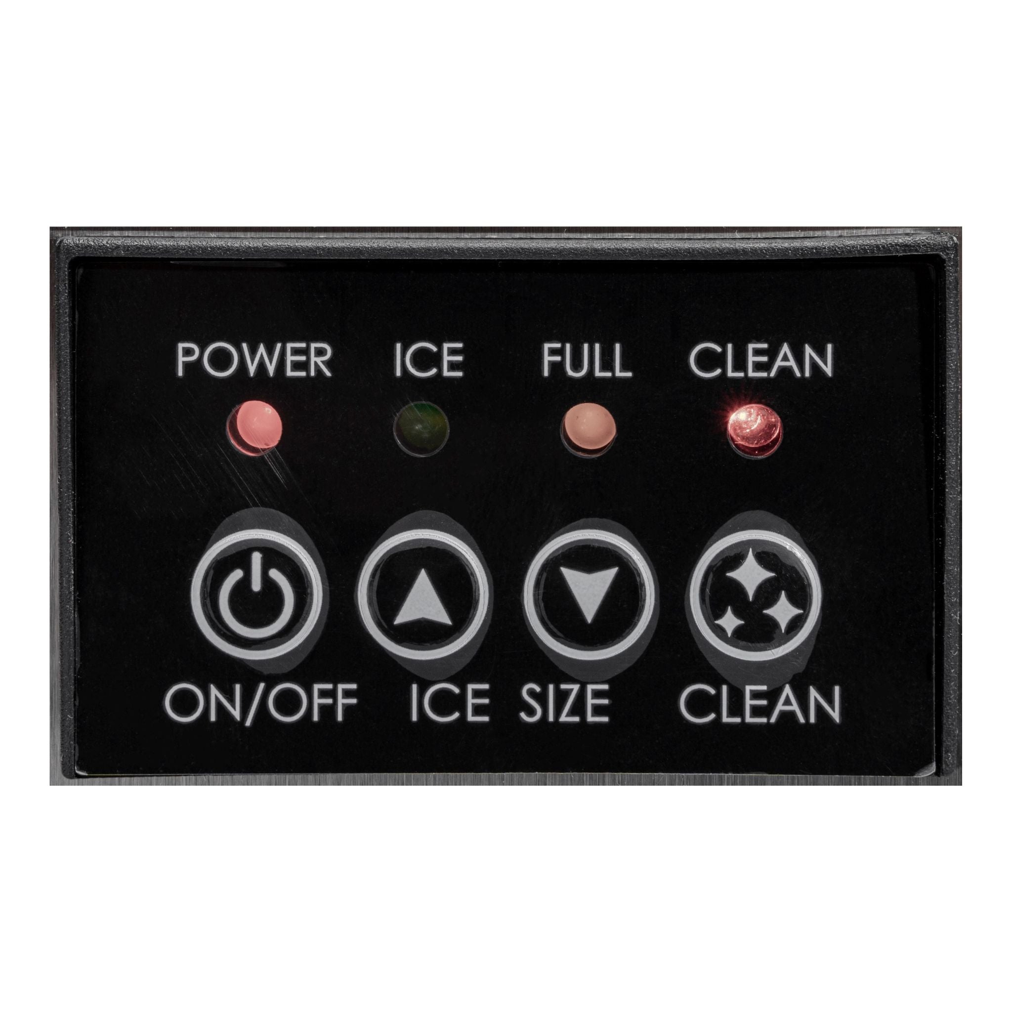 noriota ni120f 120lb commercial ice maker close up of control panel