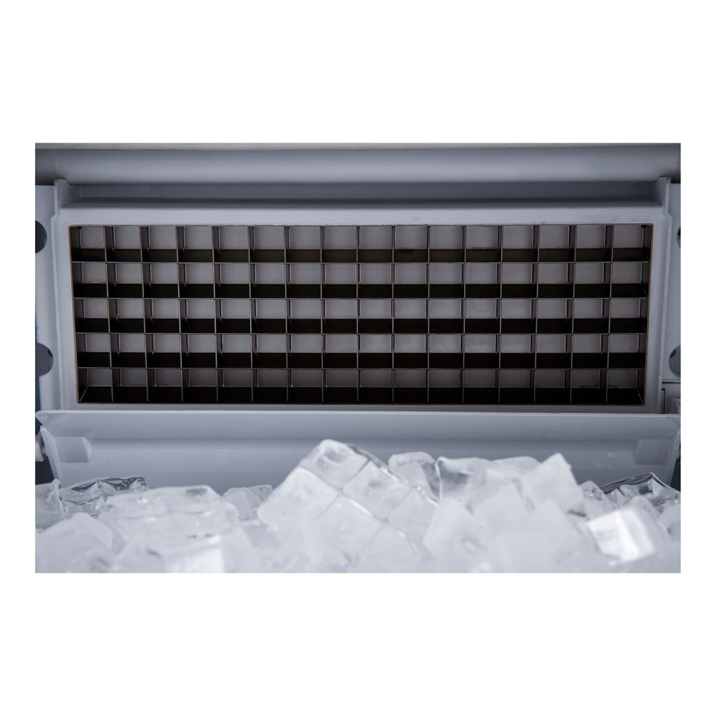 noriota ni120f 120lb commercial ice maker close up of evaporator