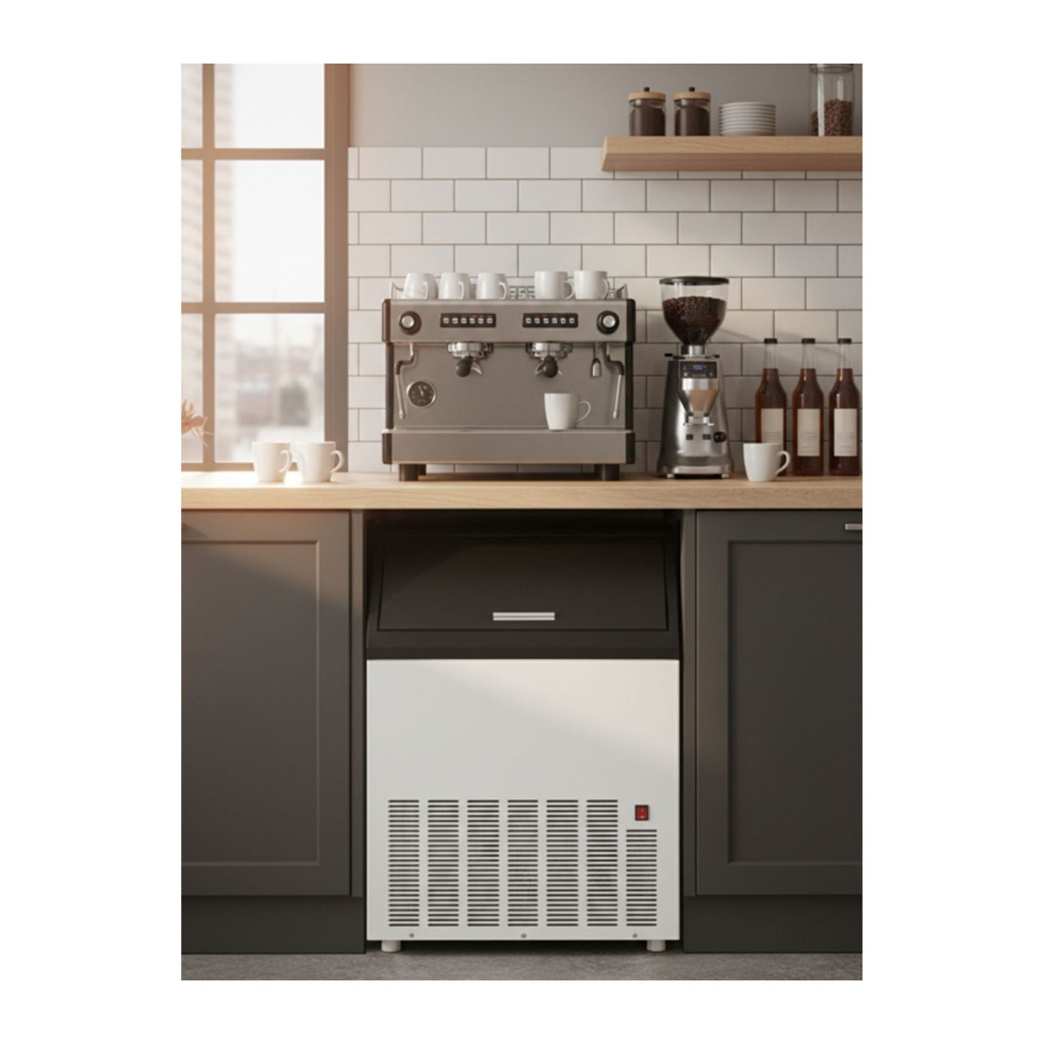 NI120F undercounter ice maker lifestyle barista 