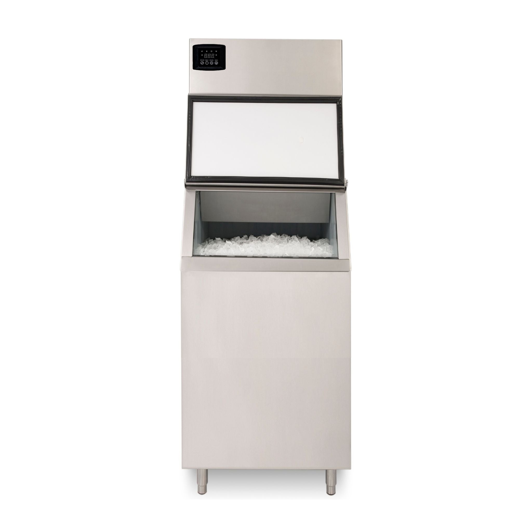 noriota ni360b310 22 inch modular commercial ice maker with ice bin full front view