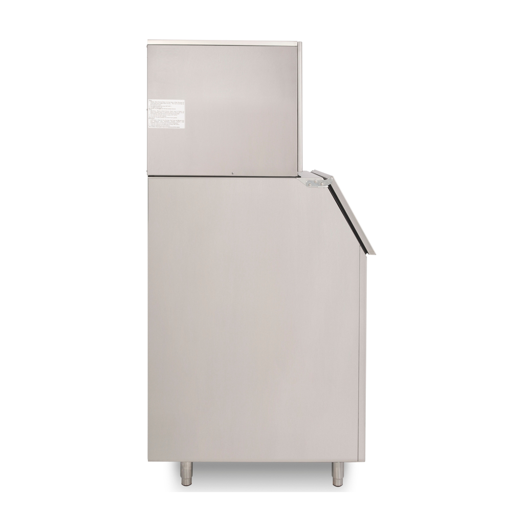 noriota ni500fb470 left side of commercial modular ice machine and ice storage bin all stainless steel