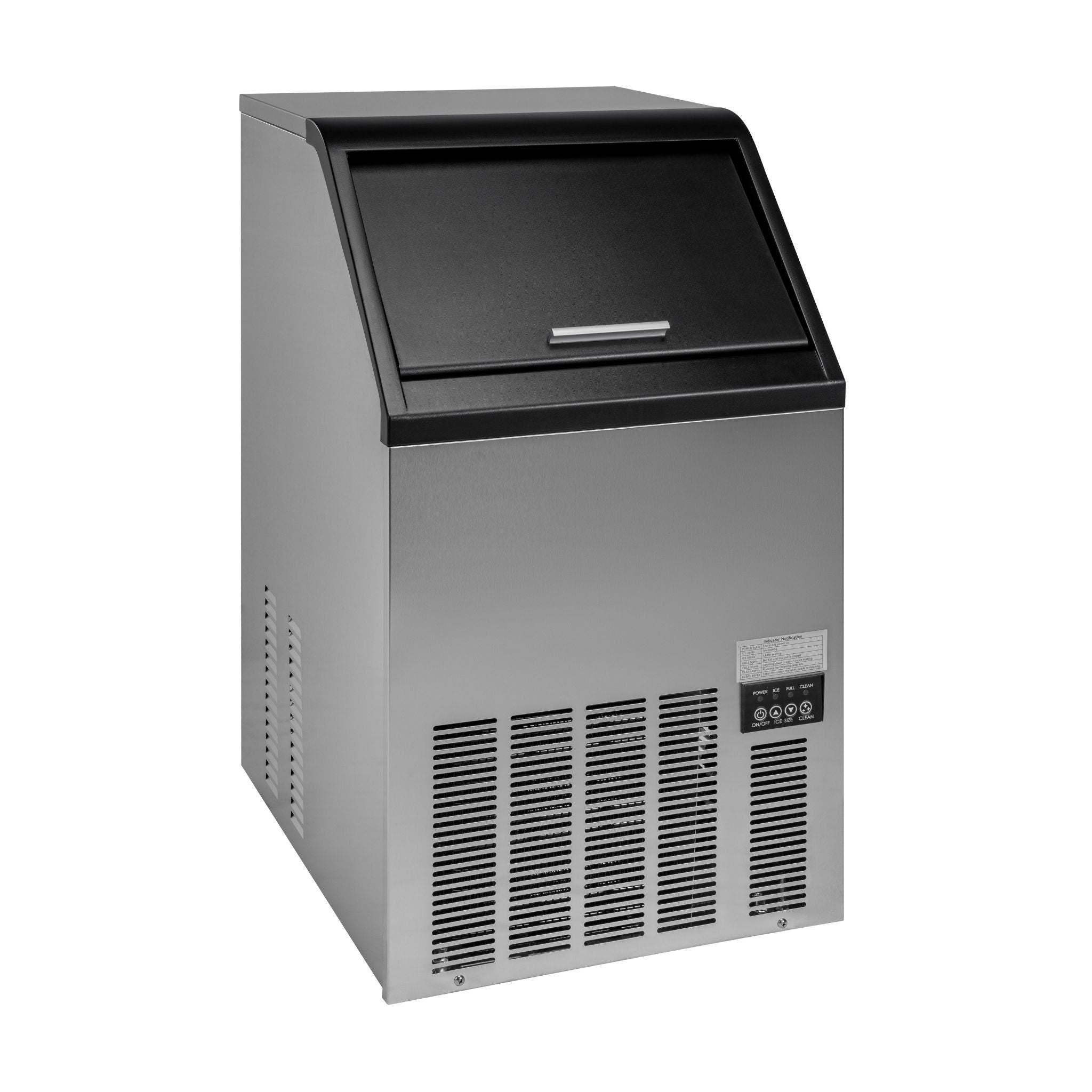 noriota ni80f 80lb ice maker angle left with door closed