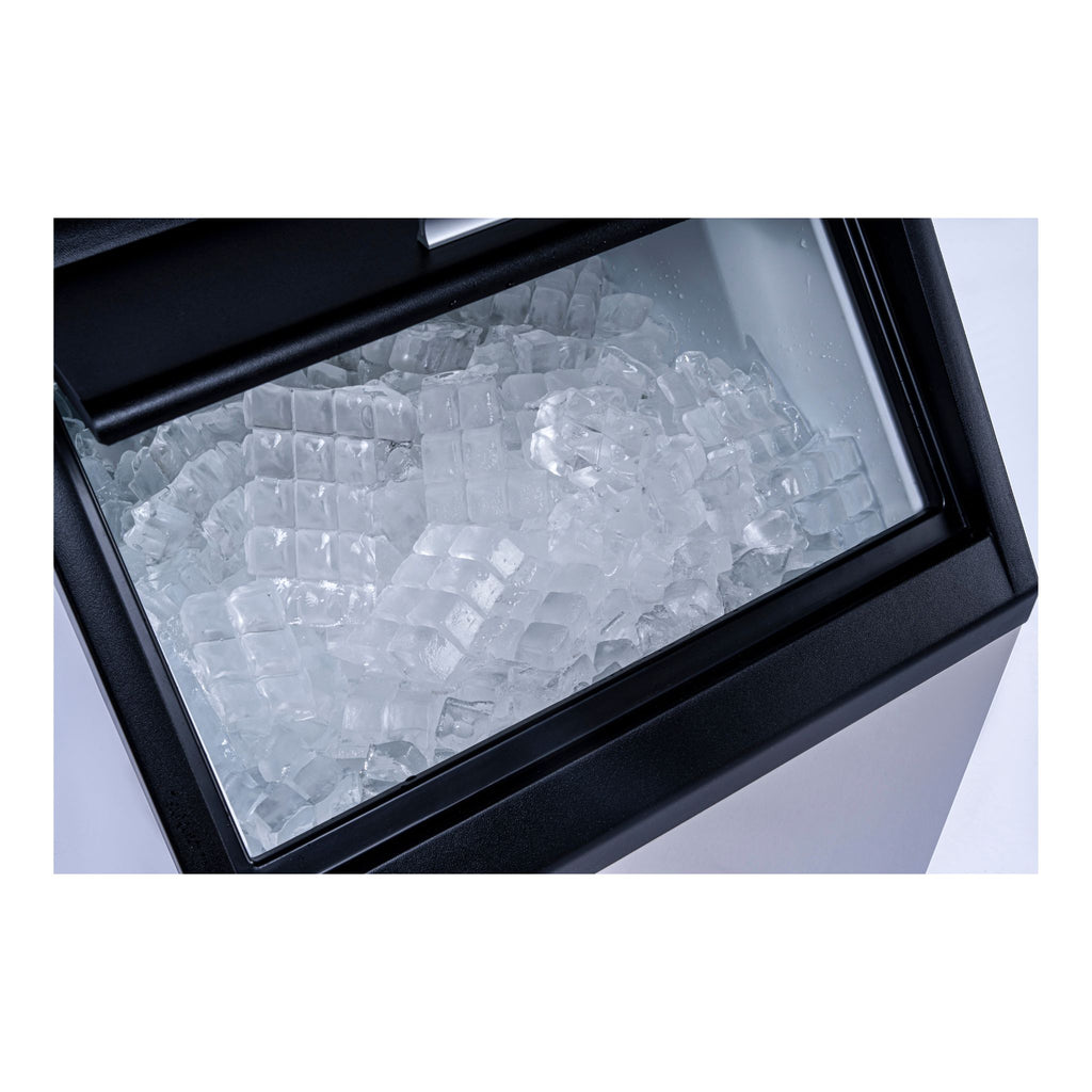 noriota ni80f 80lb ice maker top view of full ice bin