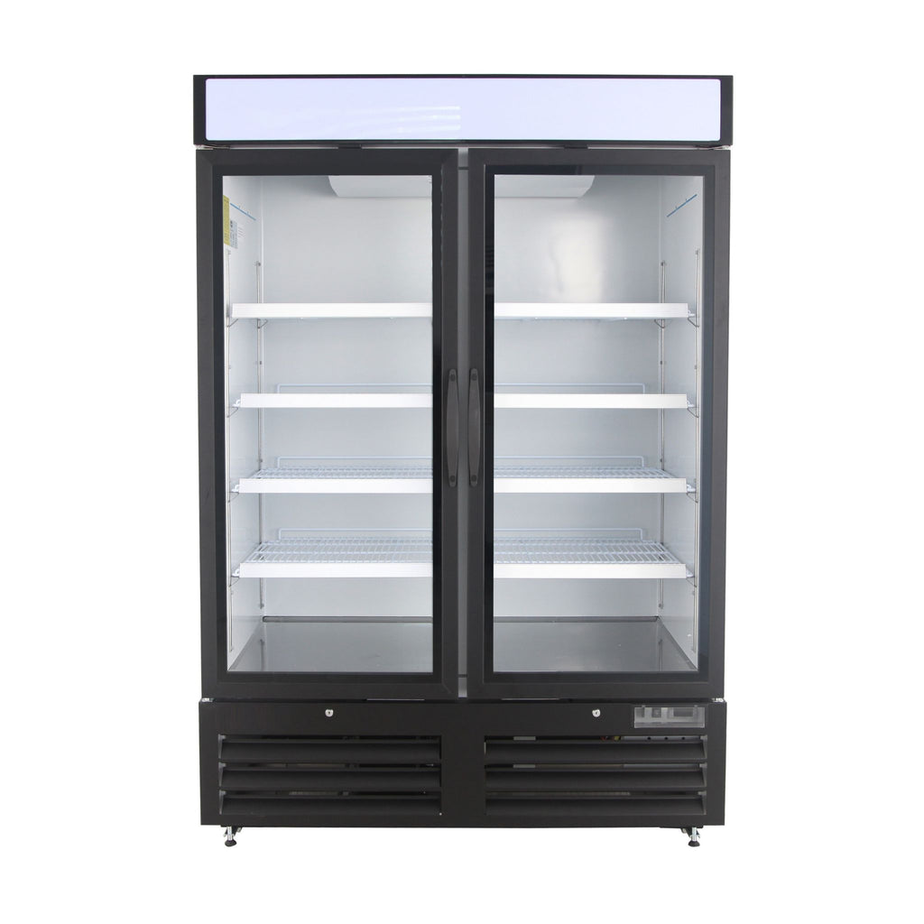 noriota nmf48b commercial freezer merchandiser front view
