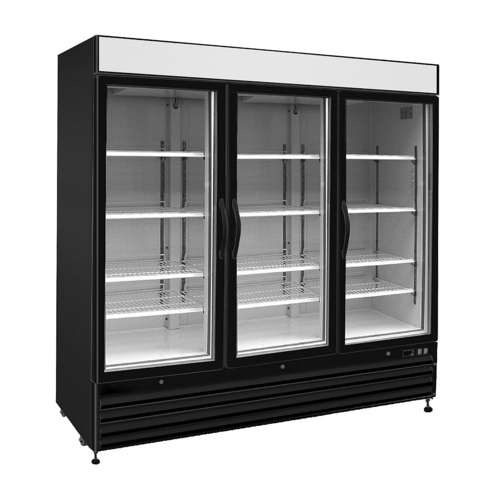 noriota nmf72b commercial freezer merchandiser angle left