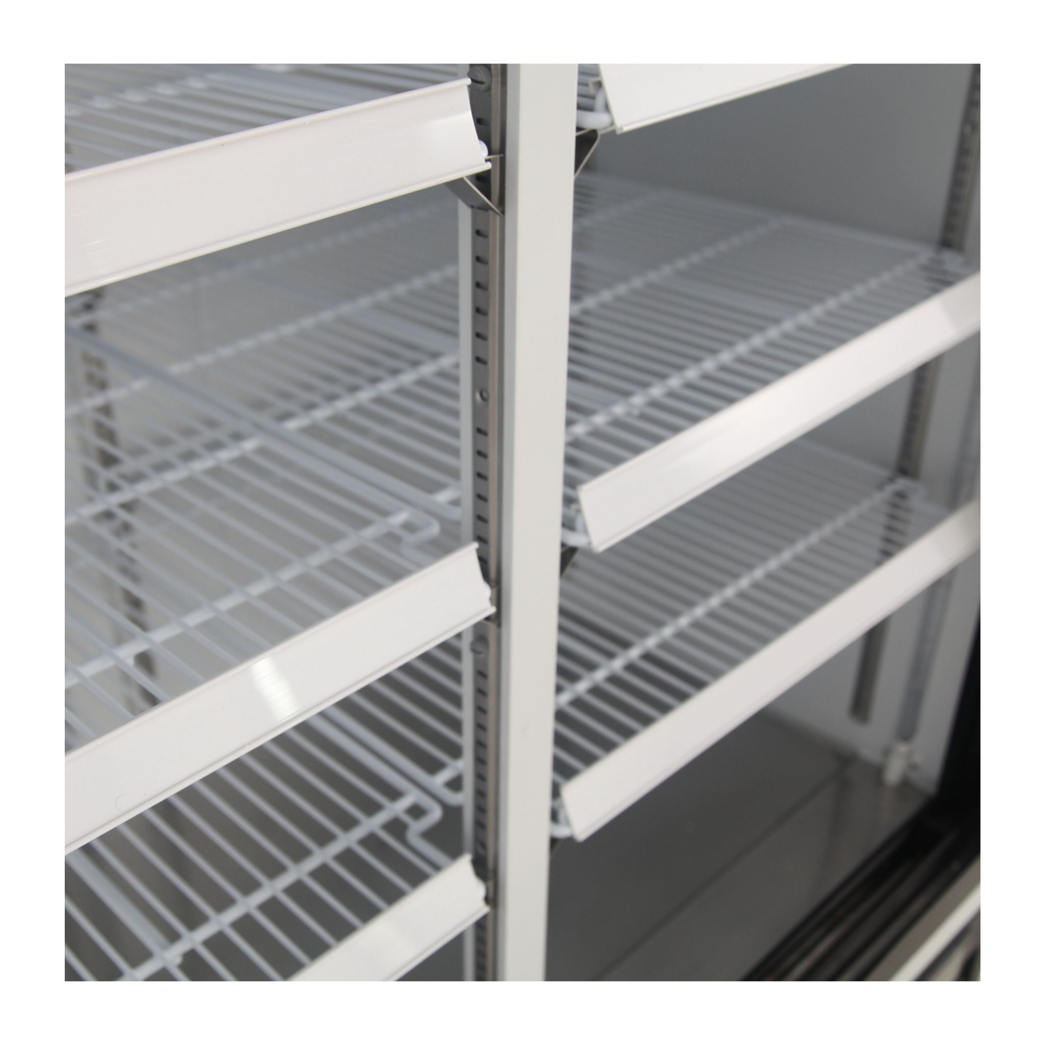 noriota nmf72b commercial freezer merchandiser shelves